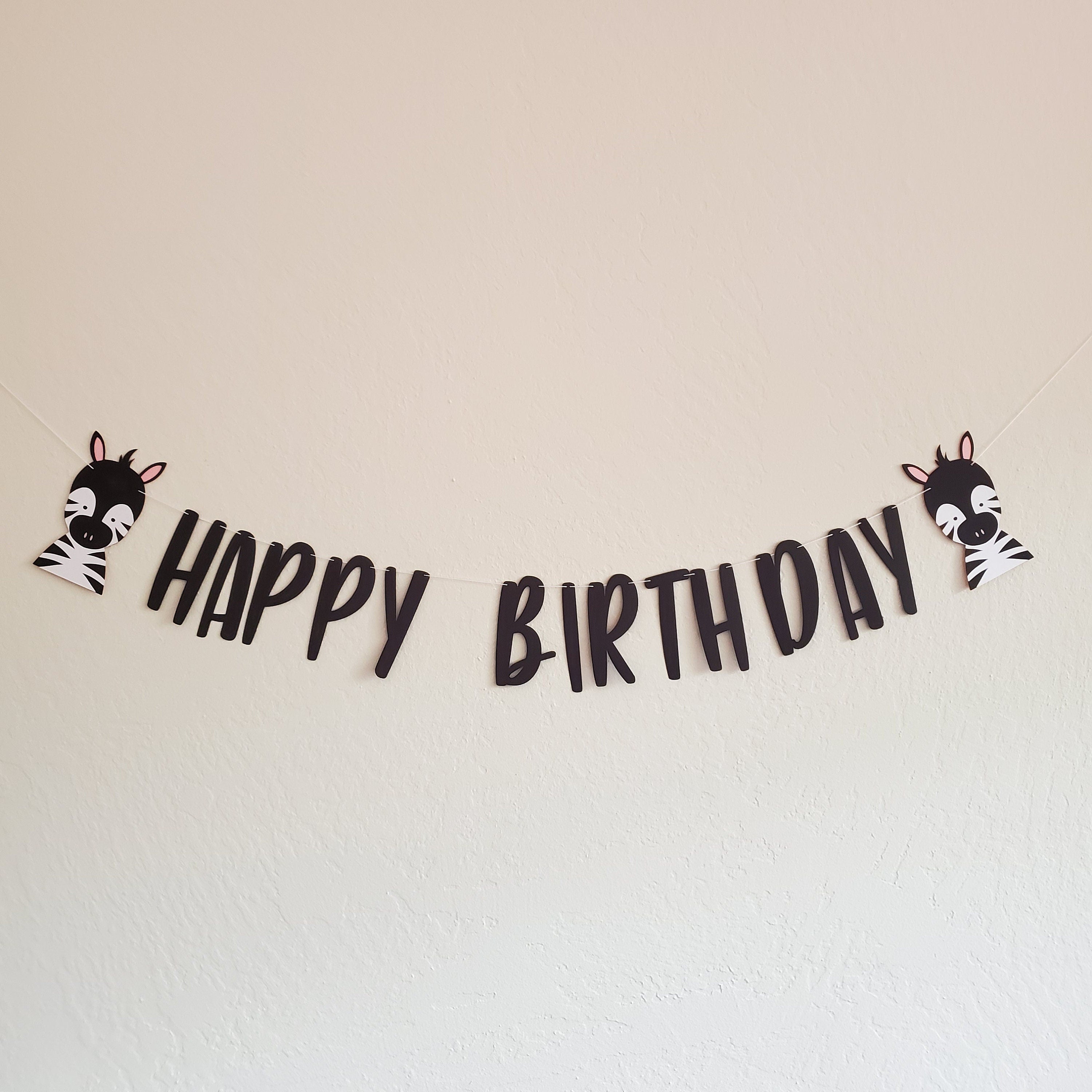 Zebra Banner, Zebra Birthday Banner, Zebra Garland, Zebra Party, Zebra Birthday Party, Zebra Decoration, Zebra Birthday Decor