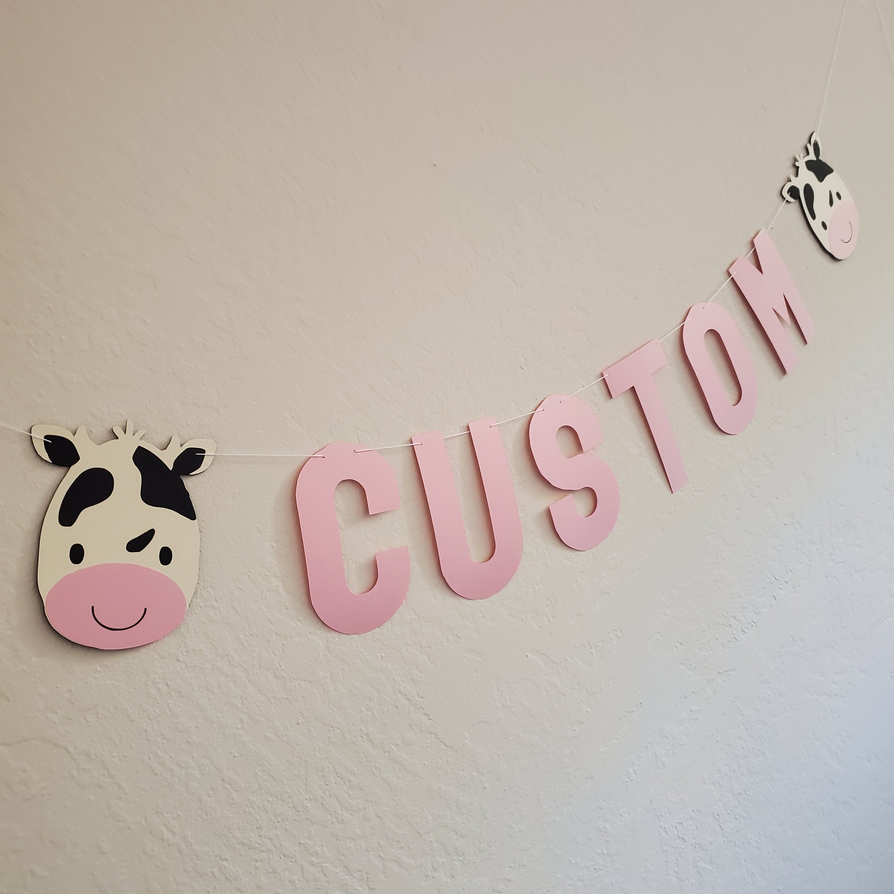 Custom Cow Banner, Custom Cow Birthday Banner, Cow Birthday, Cow Party Ideas, Cow Birthday Decorations, Custom Cow Decorations
