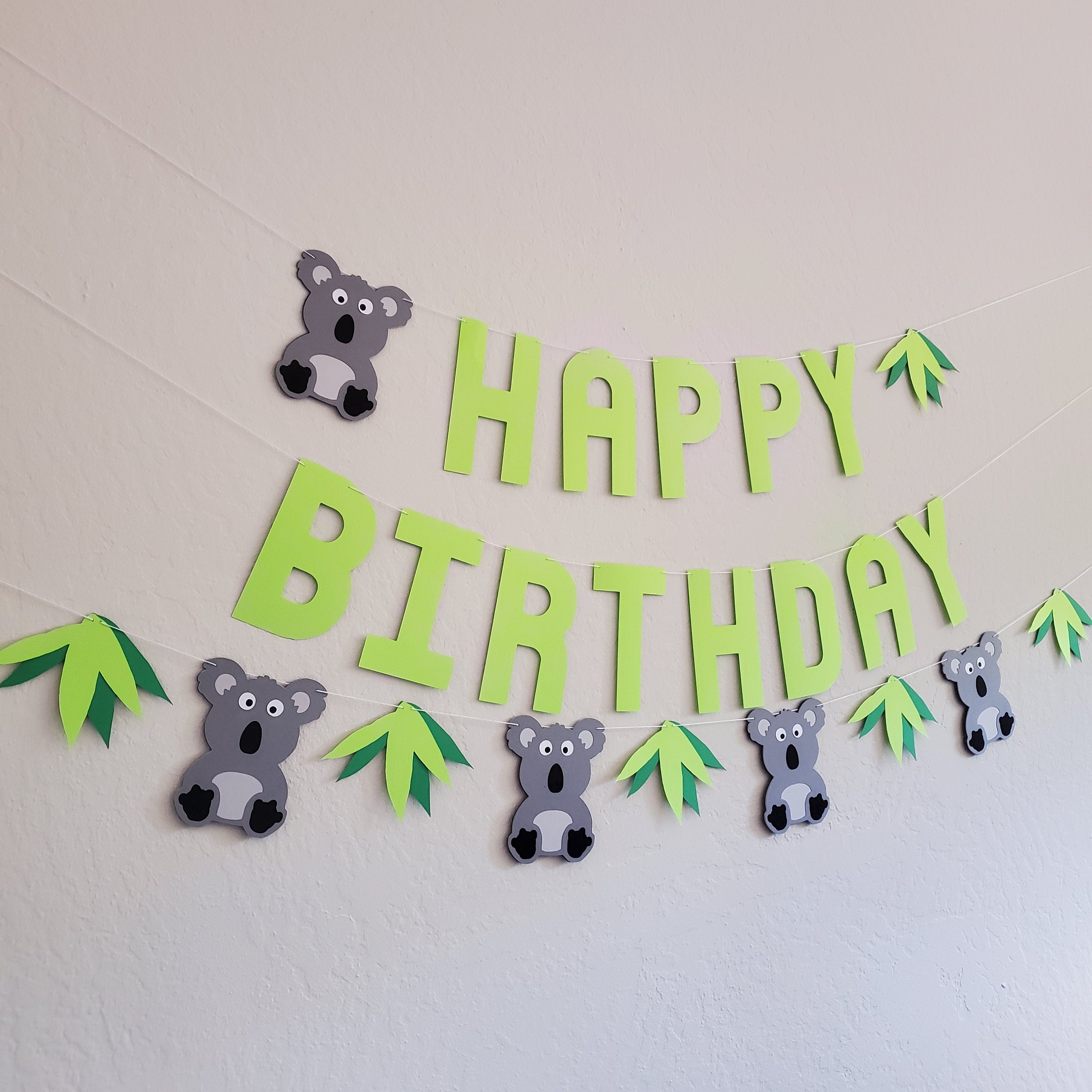 Koala Garland, Koala Banner, Koala Party Decorations, Koala Decorations, Koala Birthday,  Koala Birthday Party, Koala Decorations