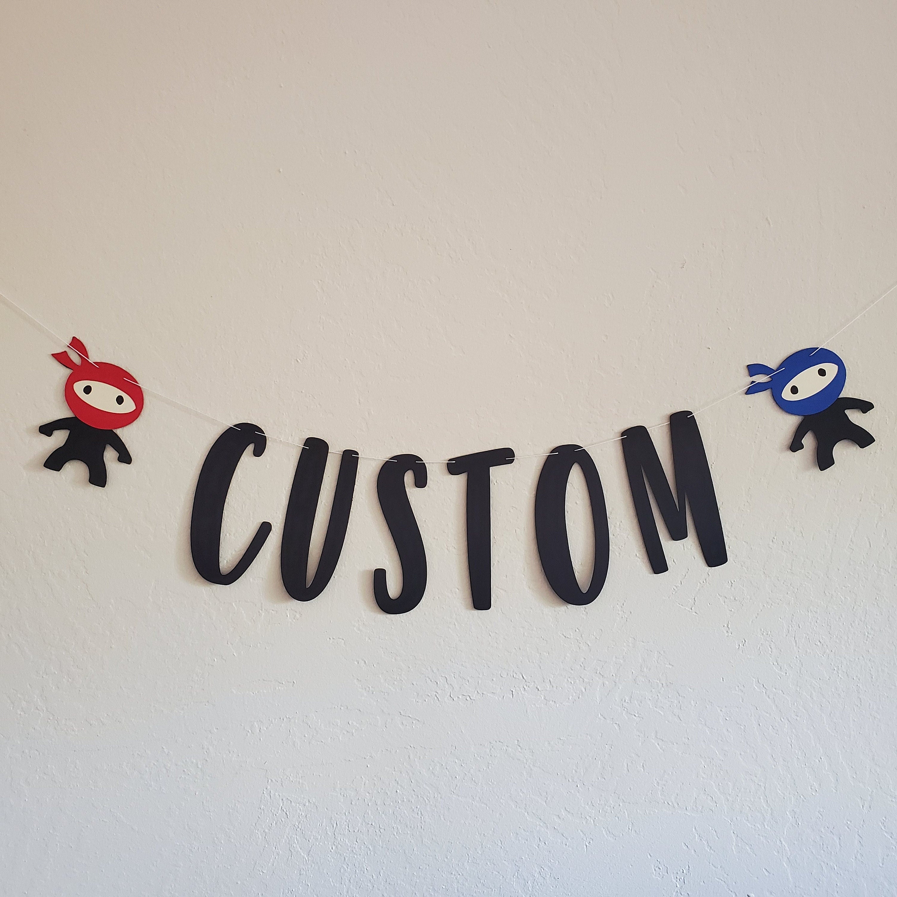 Custom Ninja Banner, Ninja Garland, Ninja Party Garland, Ninja Party Decorations, Ninja Decorations, Ninja Party Banner