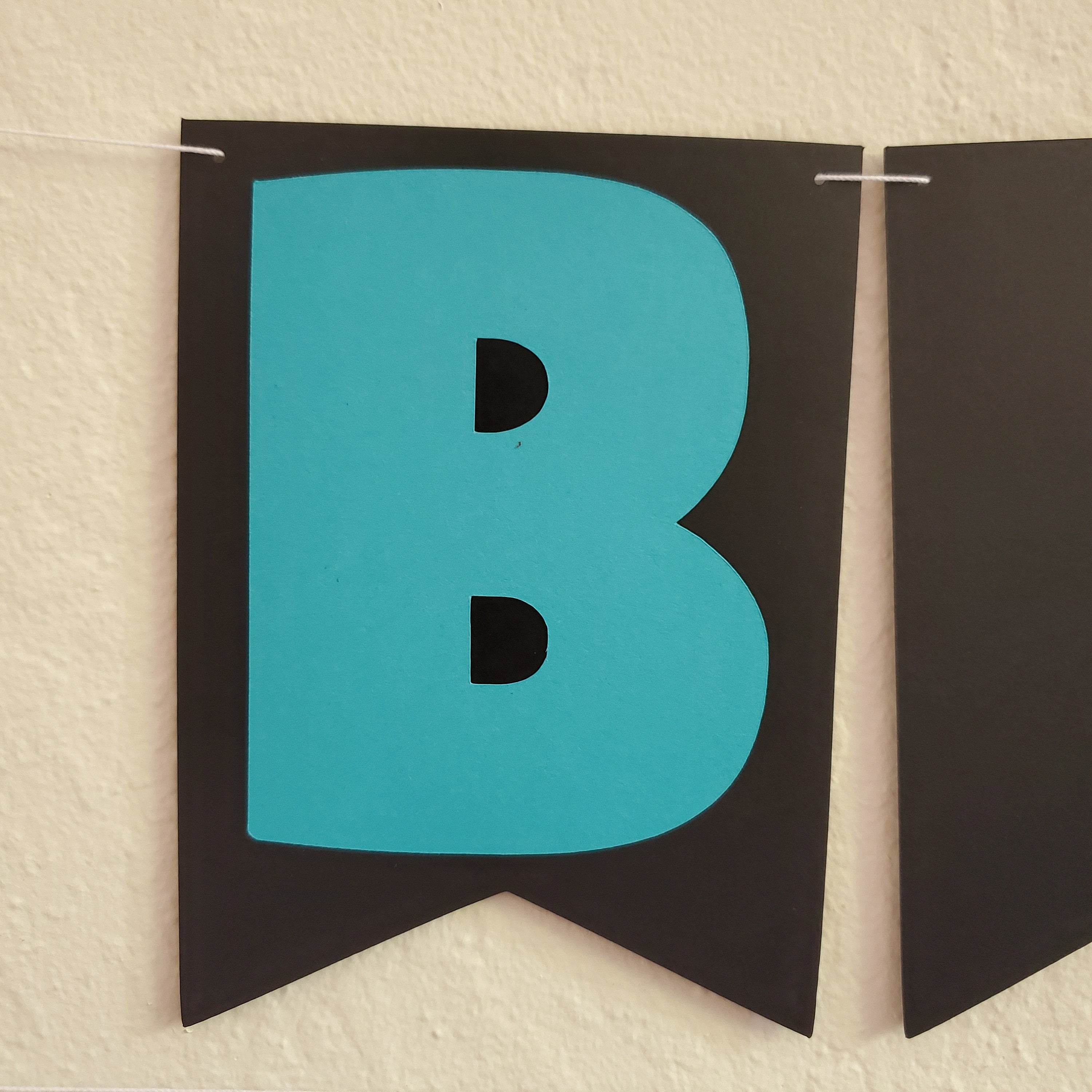Custom Birthday Banner, Black and Teal Birthday Banner, Teal and Black Birthday Banner, Teal and Black, 18th Birthday Banner