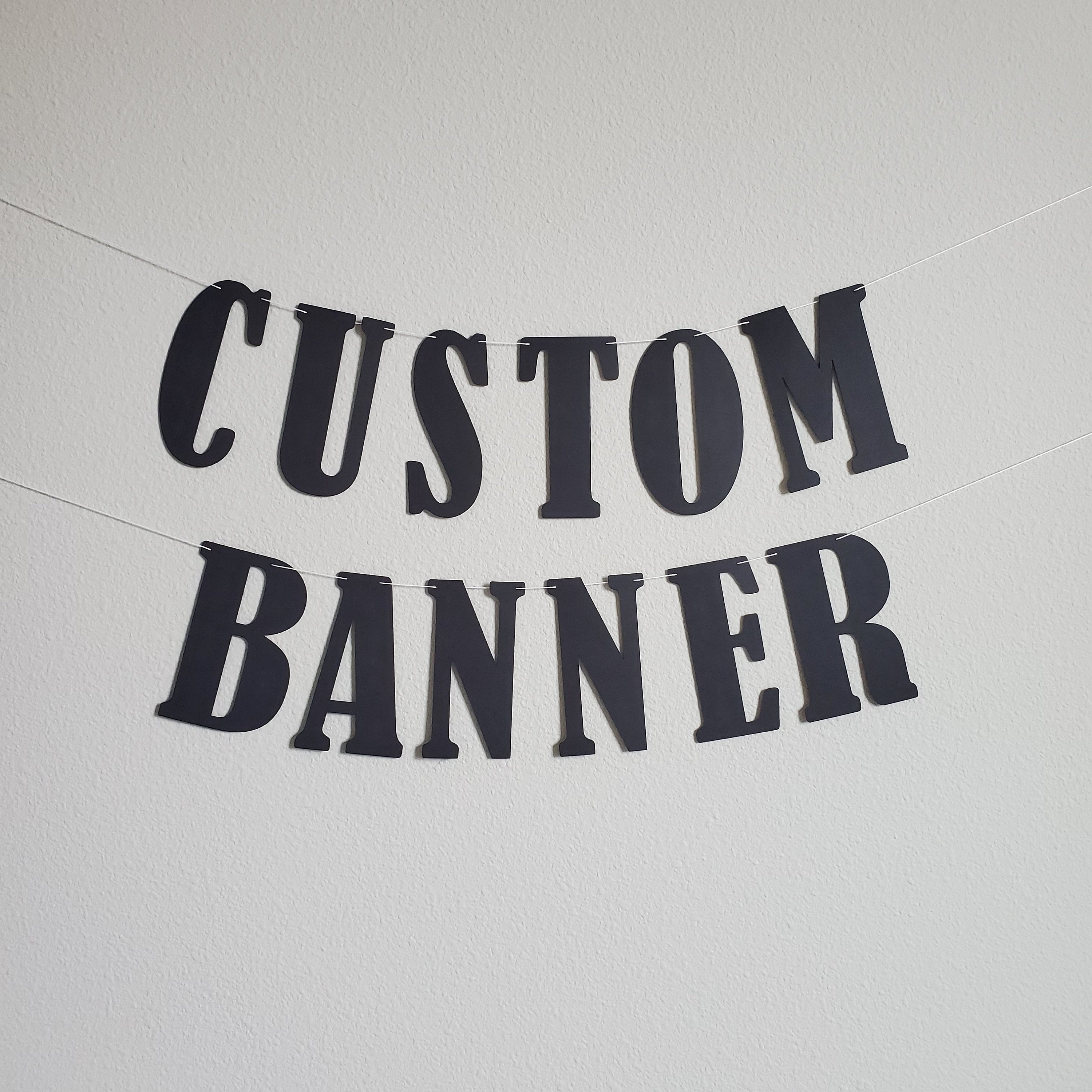 Custom Banner, Custom Black Banner, Customizable Banner, Custom Fun Font Banner, Custom Sign, Custom Birthday Banner