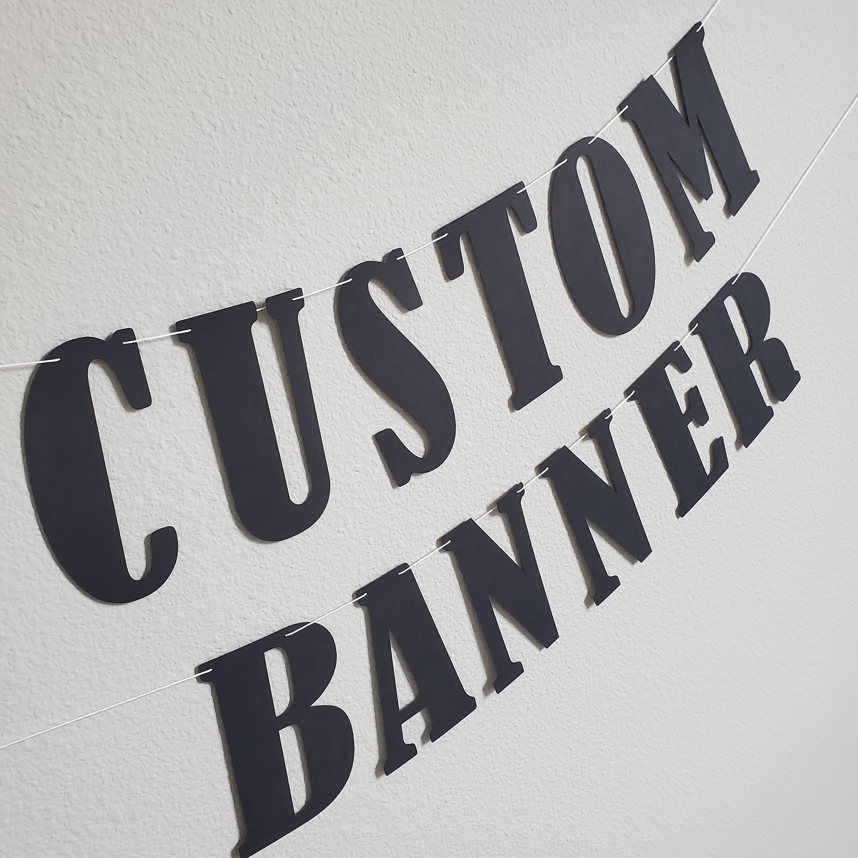 Custom Banner, Custom Black Banner, Customizable Banner, Custom Fun Font Banner, Custom Sign, Custom Birthday Banner