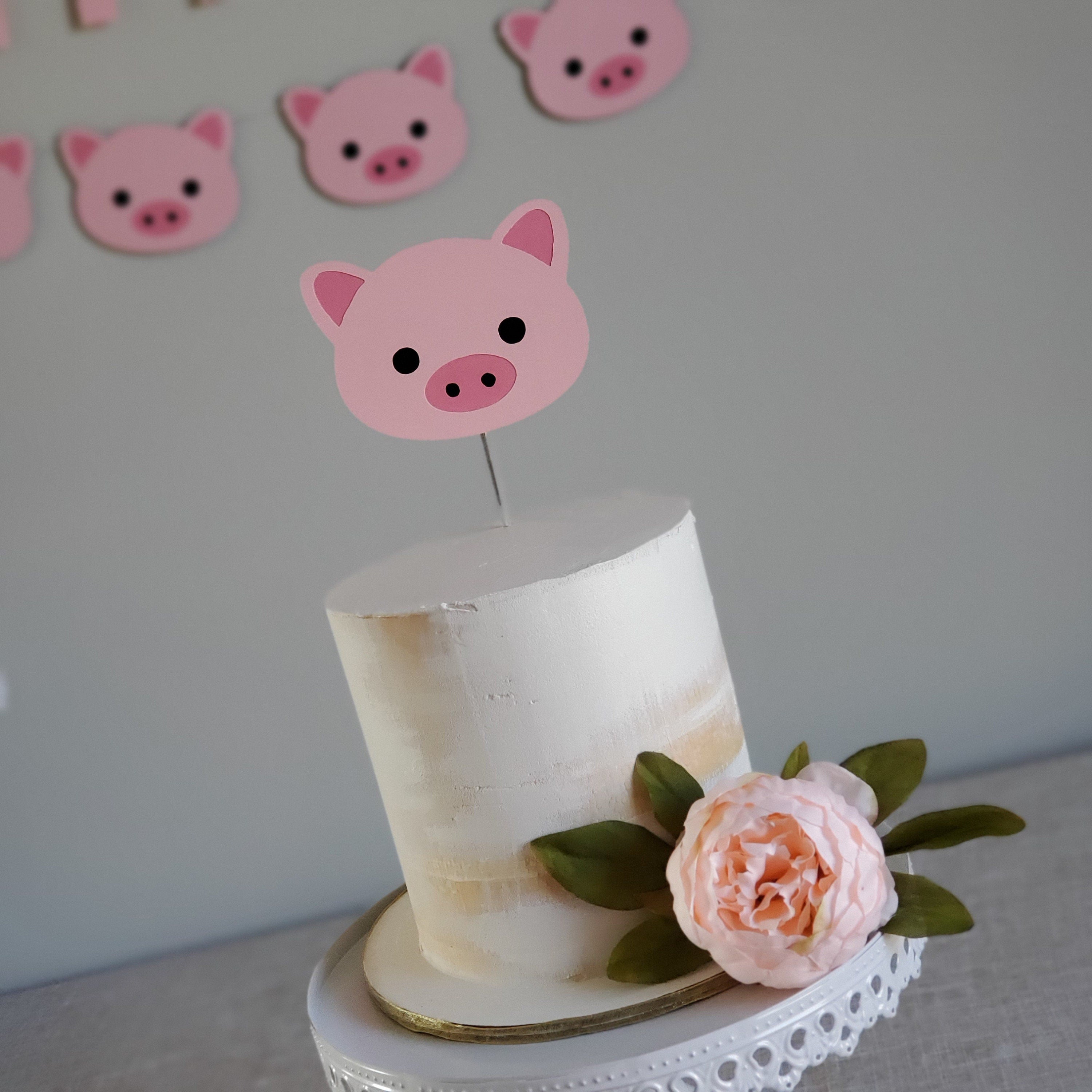 One Pig Birthday Banner, Pig First Birthday, Pig High Chair Birthday Banner, Pig One Birthday Banner, Custom Pig Banner