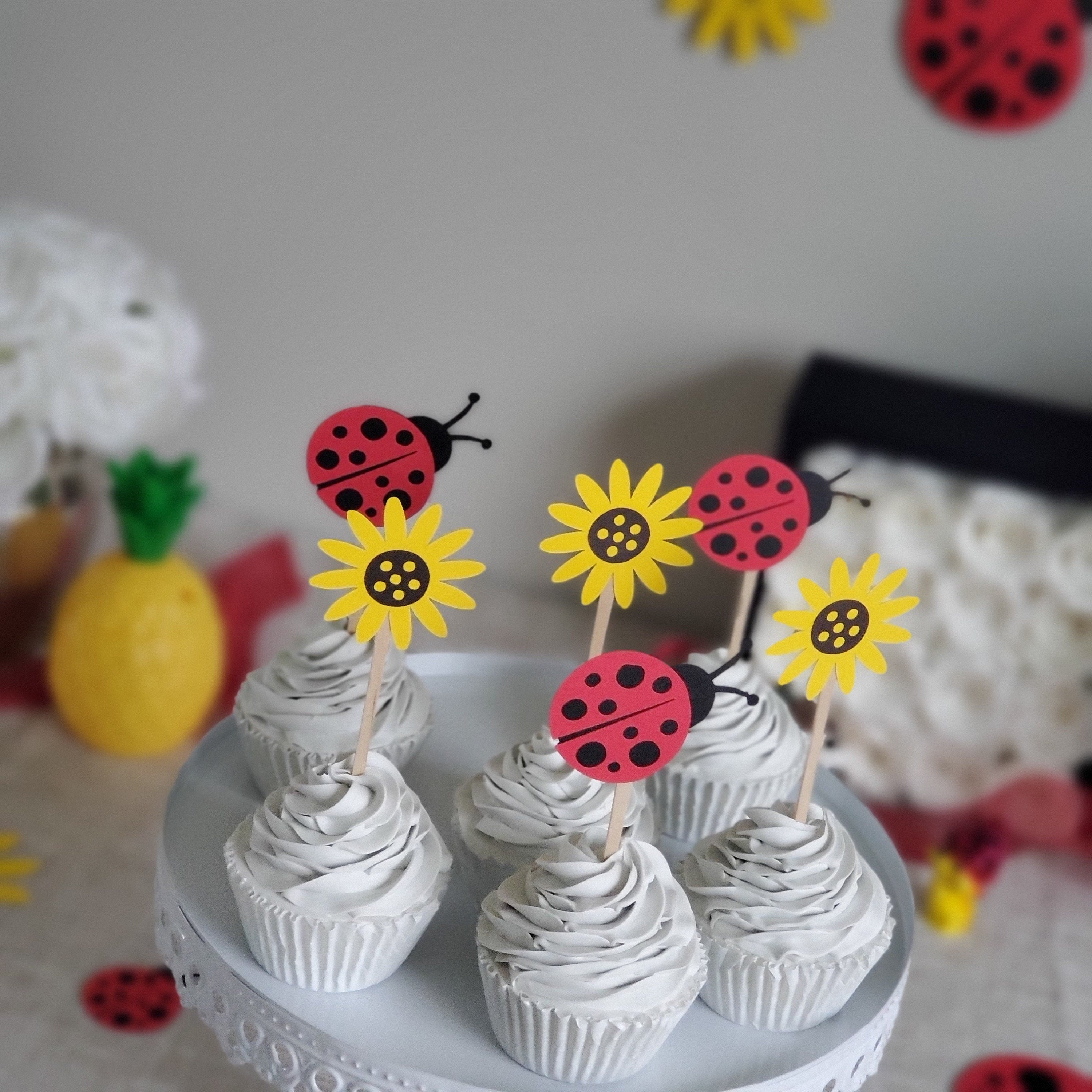 Ladybug Sunflower Birthday Banner, Ladybug Banner, Ladybugs and Sunflowers, Ladybug Birthday Banner, Ladybug Decorations
