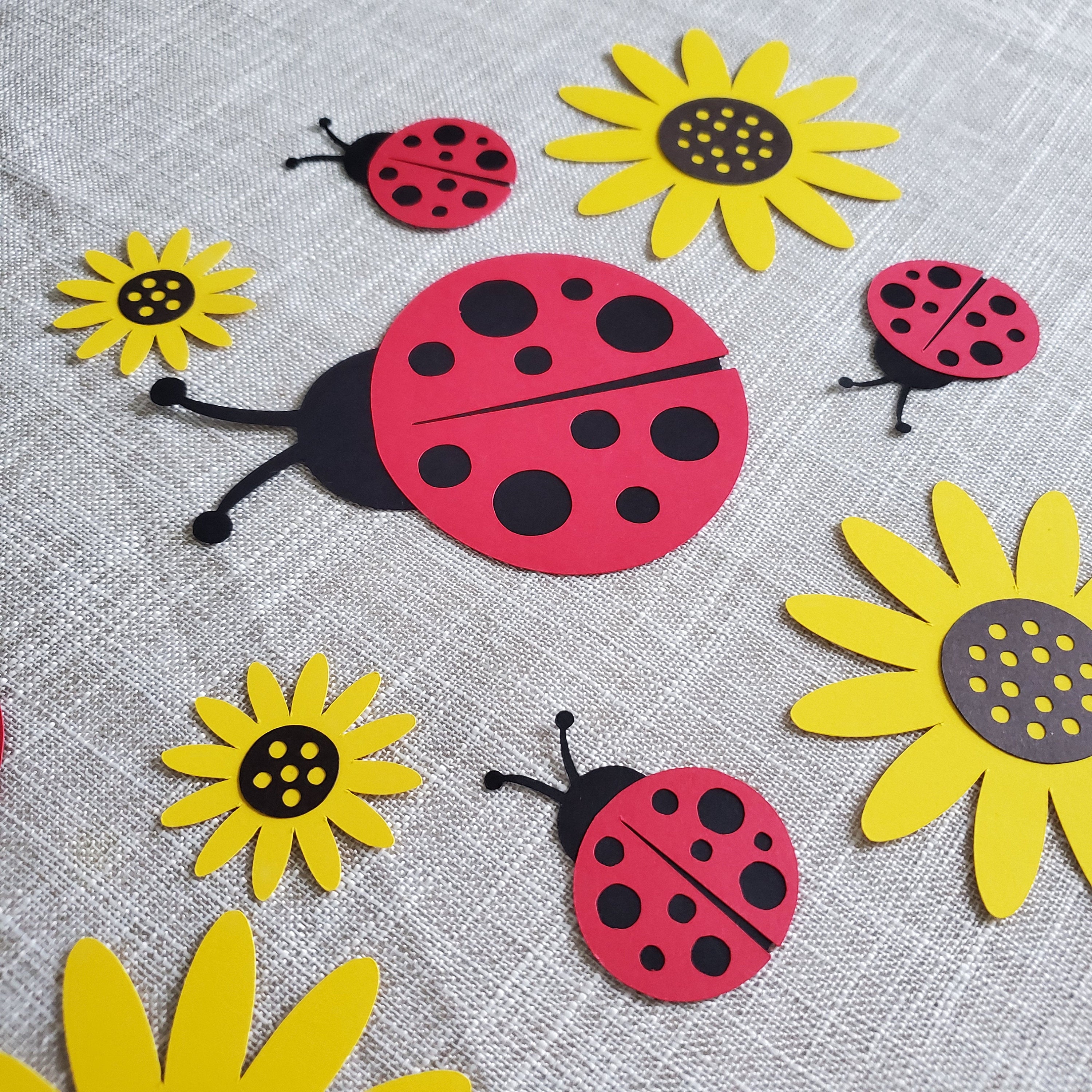Ladybug Sunflower Birthday Banner, Ladybug Banner, Ladybugs and Sunflowers, Ladybug Birthday Banner, Ladybug Decorations