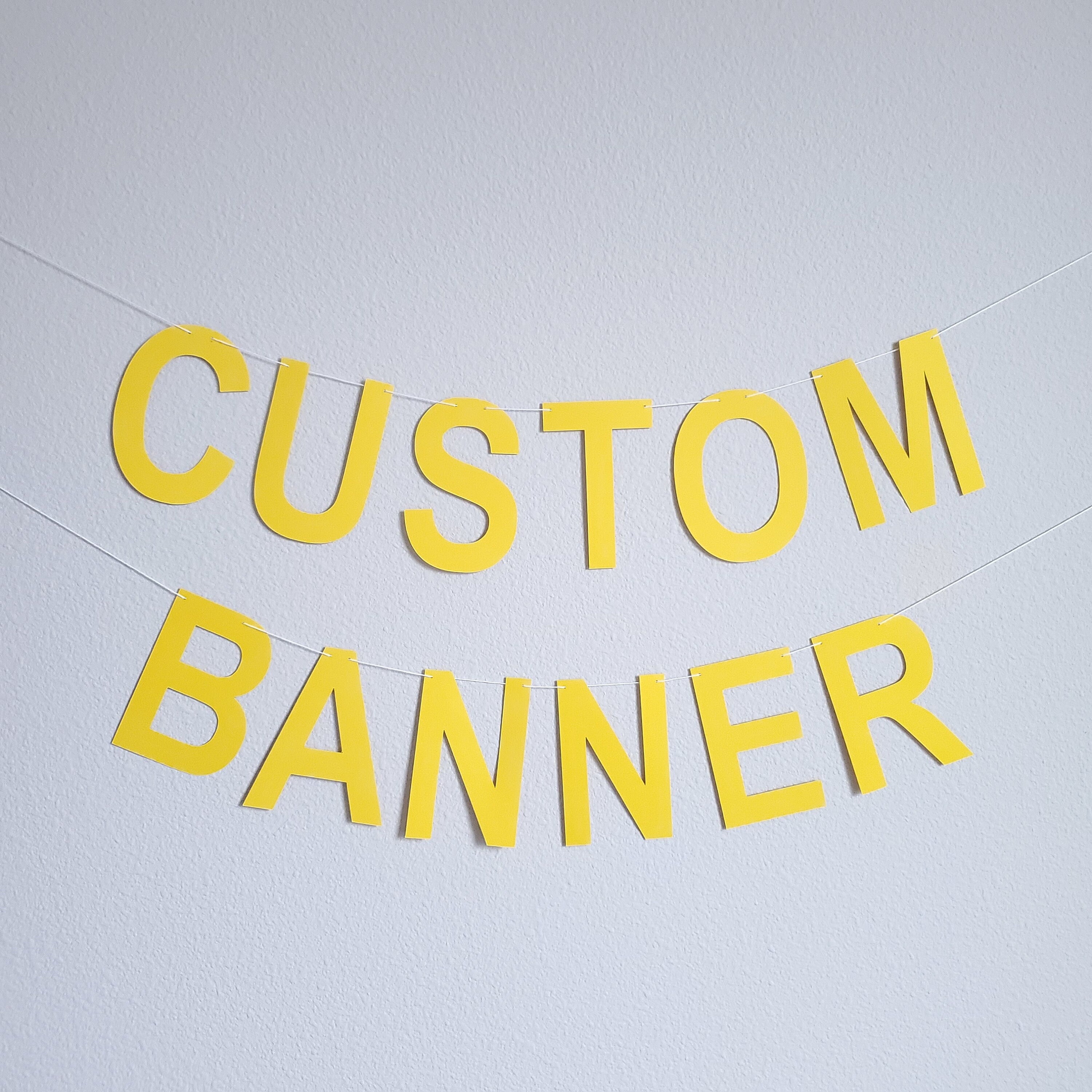 Custom Banner, Custom Yellow Banner, Customizable Banner, Custom Hashtag Banner, Custom Sign, Custom Birthday Banner