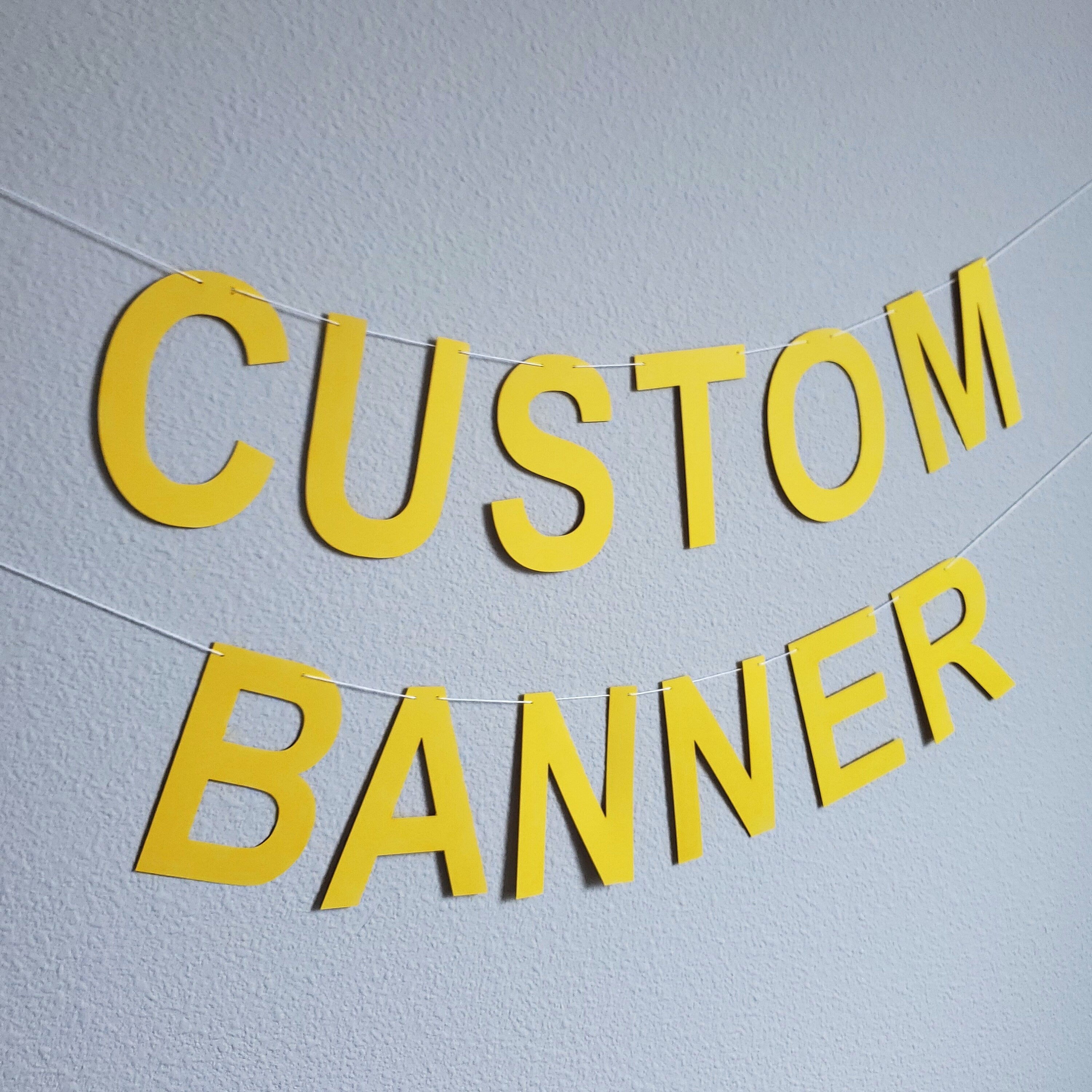 Custom Banner, Custom Yellow Banner, Customizable Banner, Custom Hashtag Banner, Custom Sign, Custom Birthday Banner
