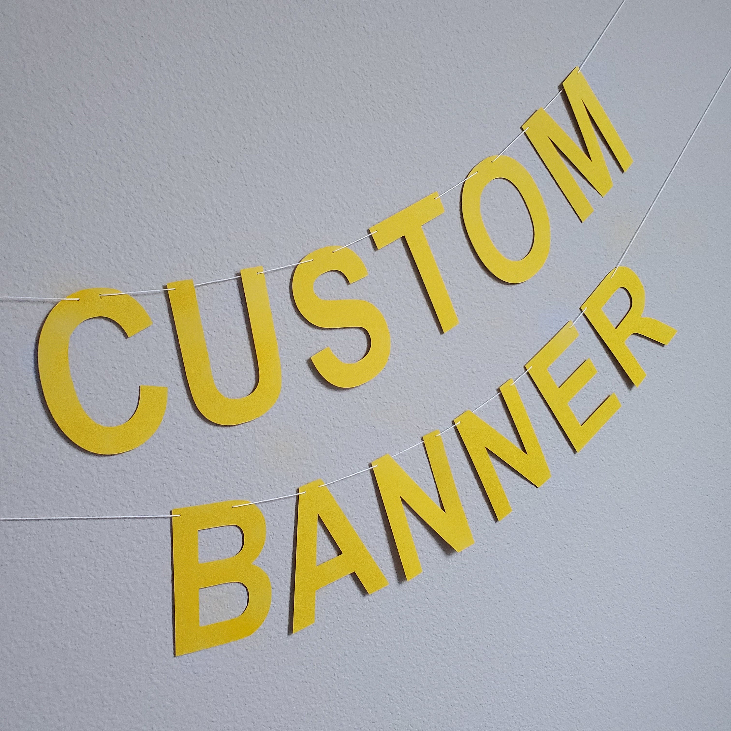 Custom Banner, Custom Yellow Banner, Customizable Banner, Custom Hashtag Banner, Custom Sign, Custom Birthday Banner