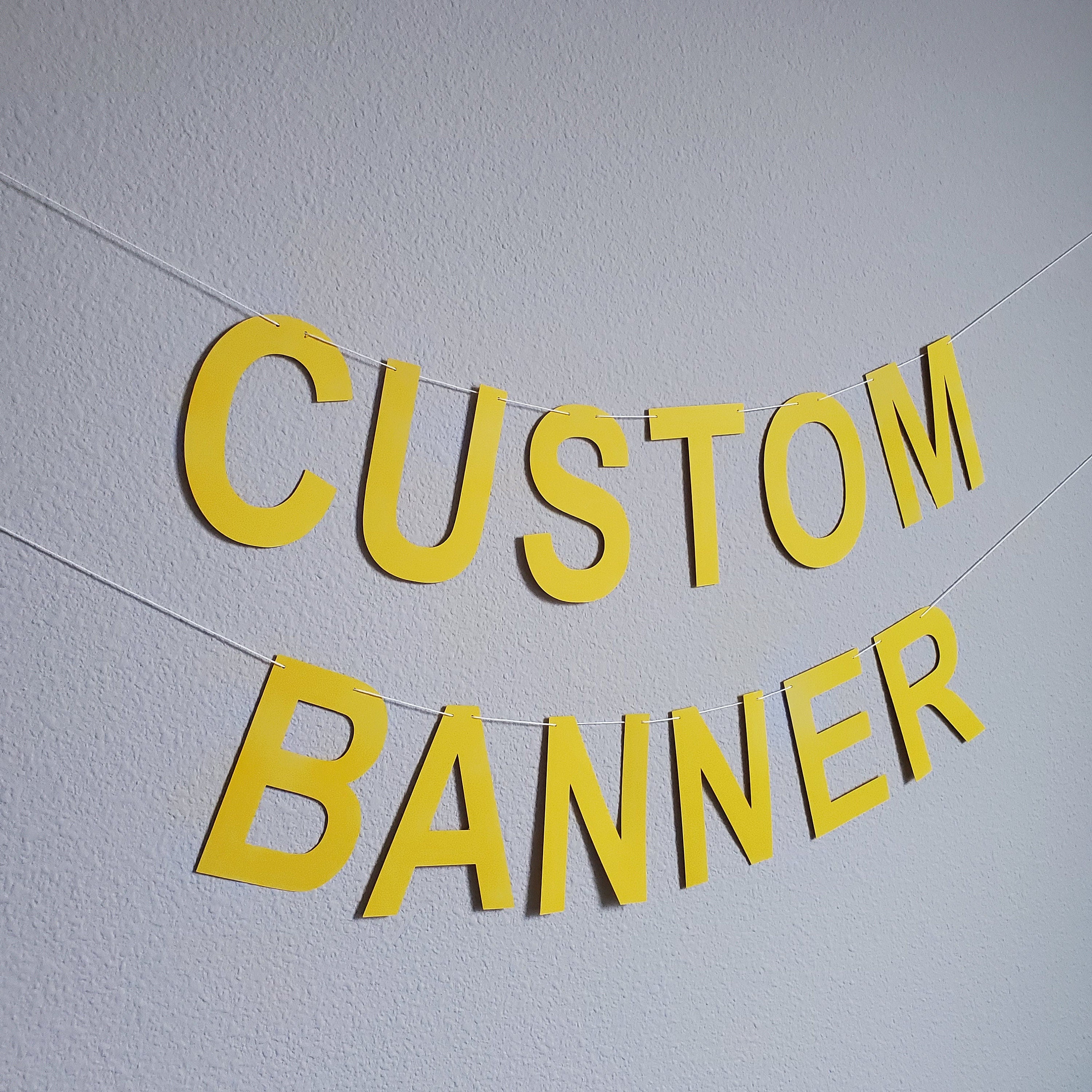 Custom Banner, Custom Yellow Banner, Customizable Banner, Custom Hashtag Banner, Custom Sign, Custom Birthday Banner