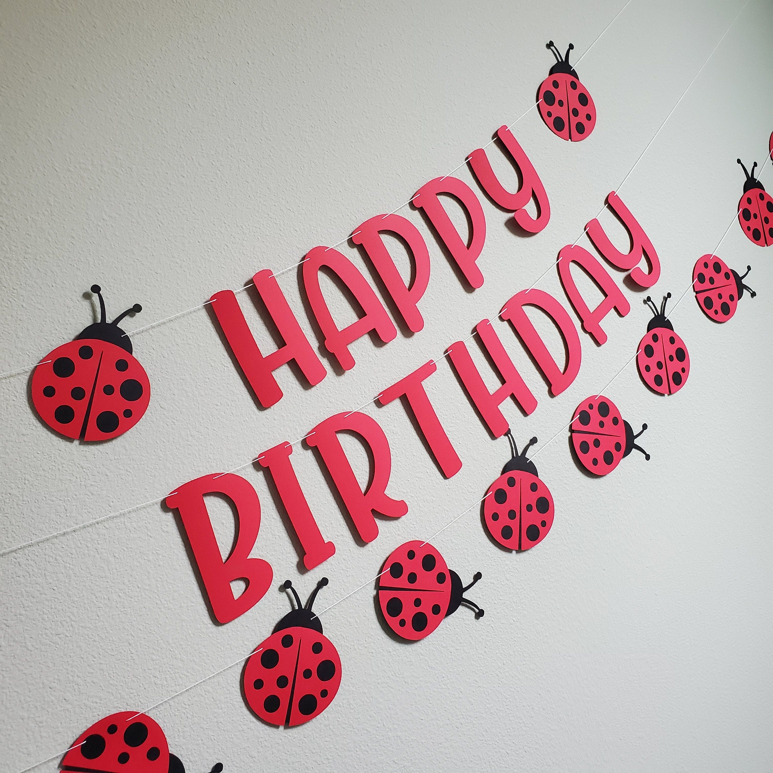 Ladybug Birthday Banner, Ladybug Banner, Ladybugs, Ladybug Birthday, Ladybug Birthday Decor
