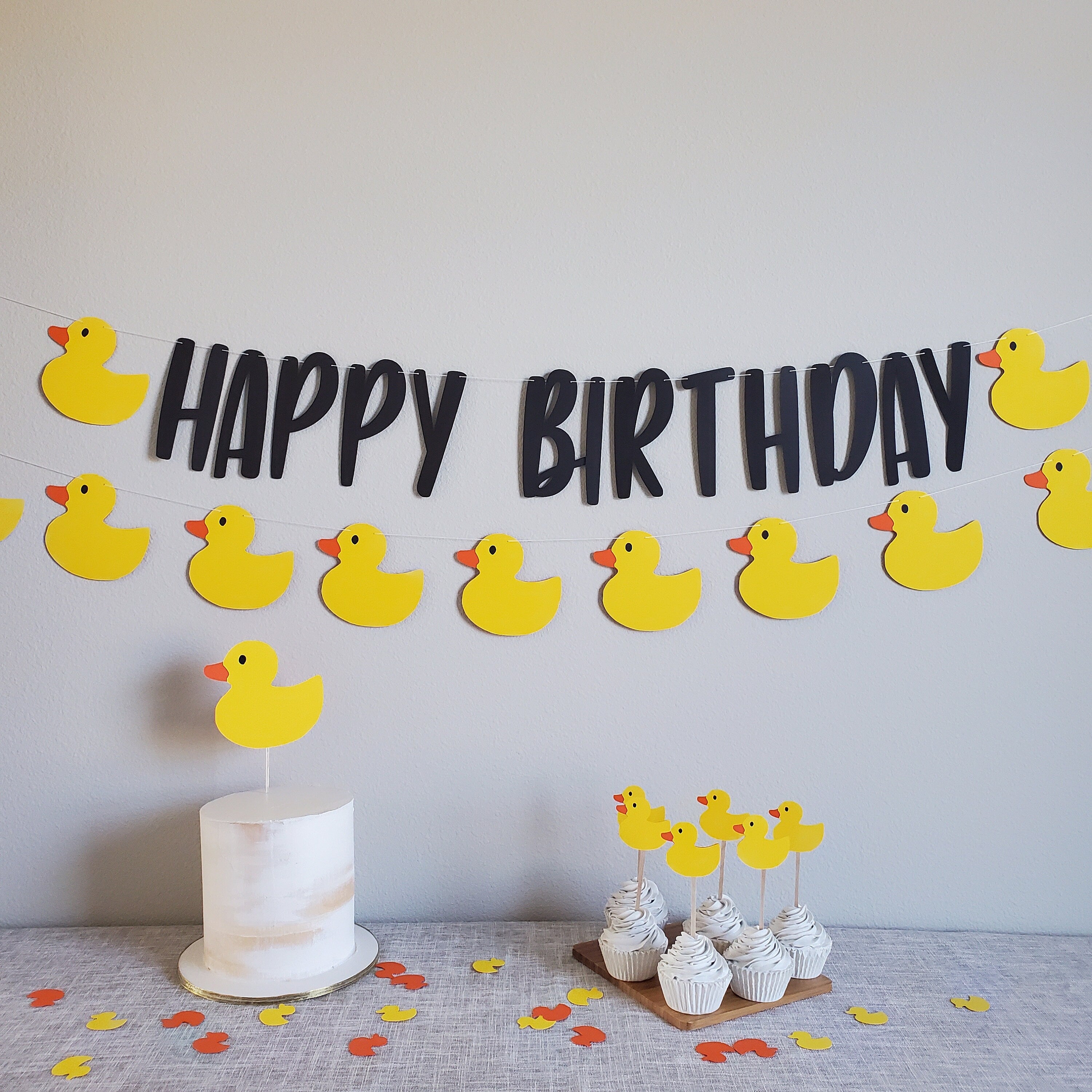 Rubber Ducks Garland, Rubber Duck Banner, Rubber Duck Decorations, Rubber Duck Birthday Party, Yellow Ducks Banner, Rubber Duckies Banner