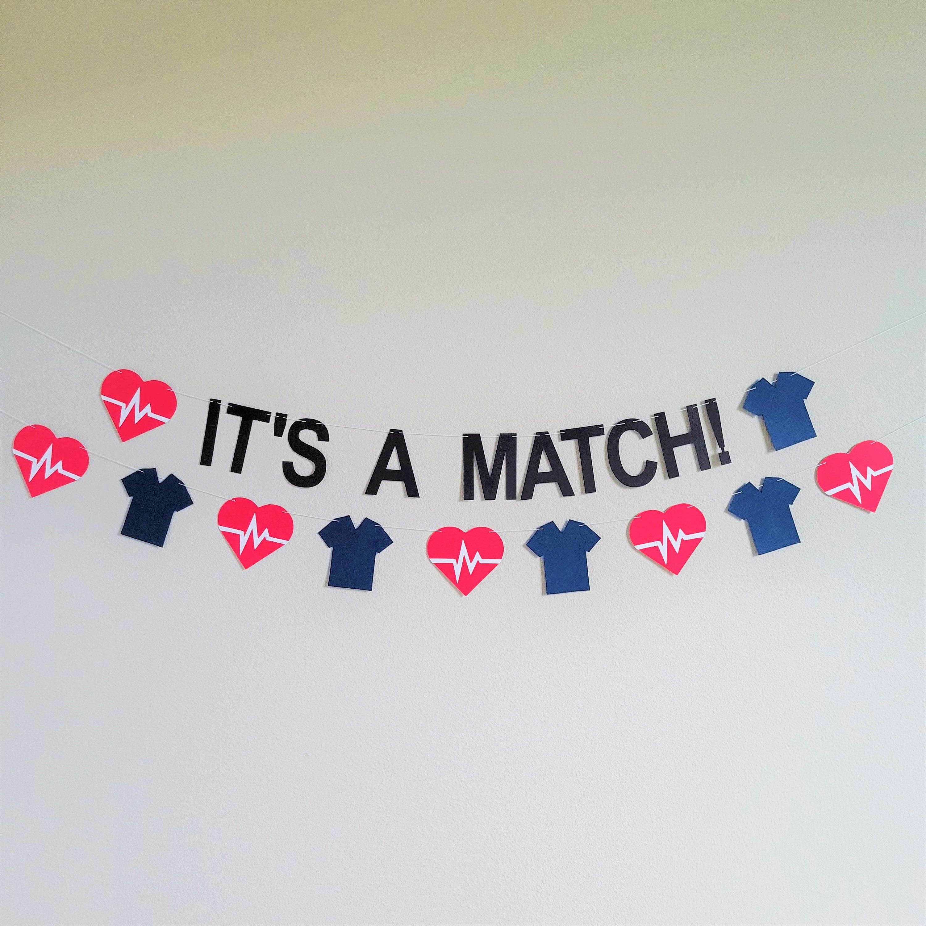 It&#39;s A Match Banner, Match Day, Custom Match Day Banner, Match Day Decorations, Happy Match Day, Match Party, Residency Match Celebration