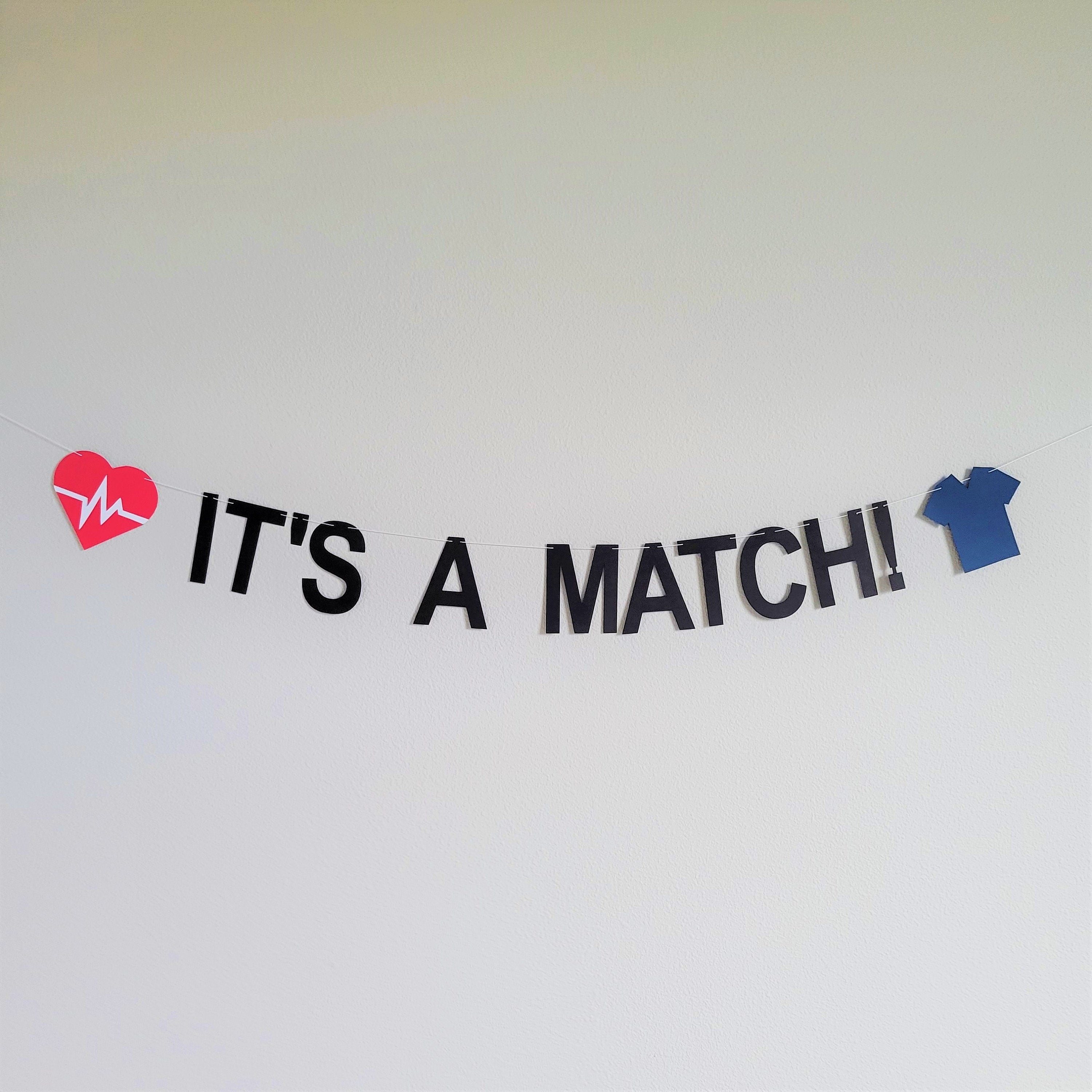 It&#39;s A Match Banner, Match Day, Custom Match Day Banner, Match Day Decorations, Happy Match Day, Match Party, Residency Match Celebration
