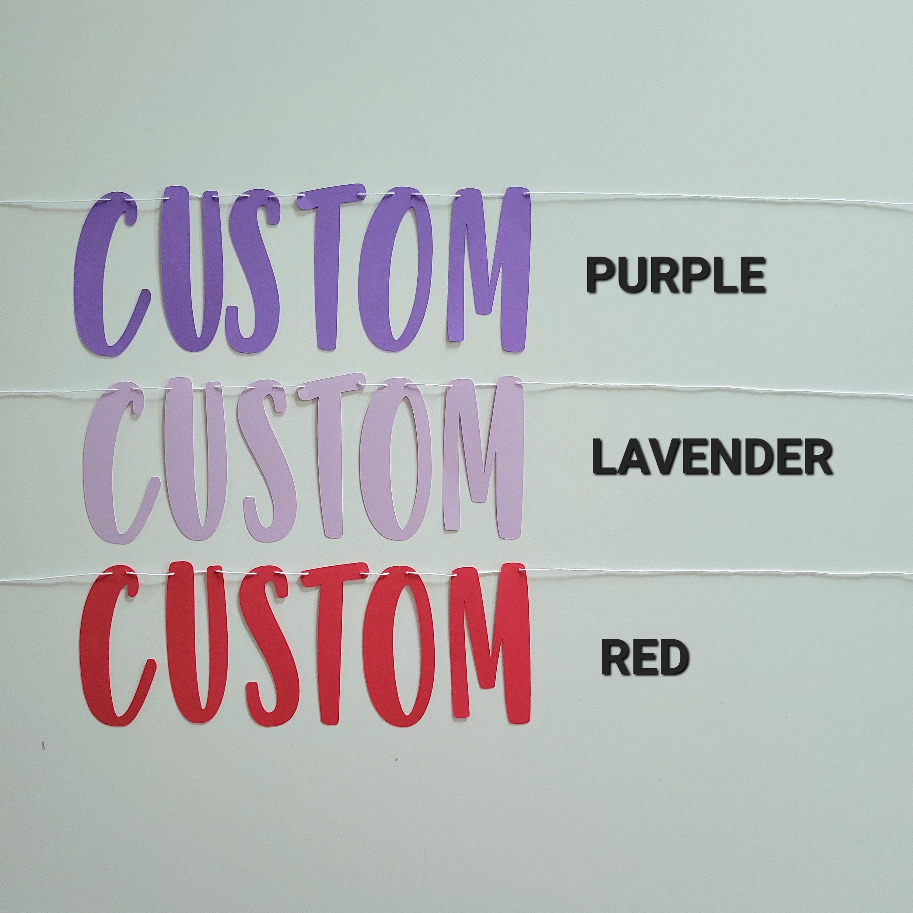 Custom Banner, Custom Red Banner, Customizable Banner, Custom Fun Font Banner, Banner with Fun Font, Custom Sign, Custom Birthday Banner