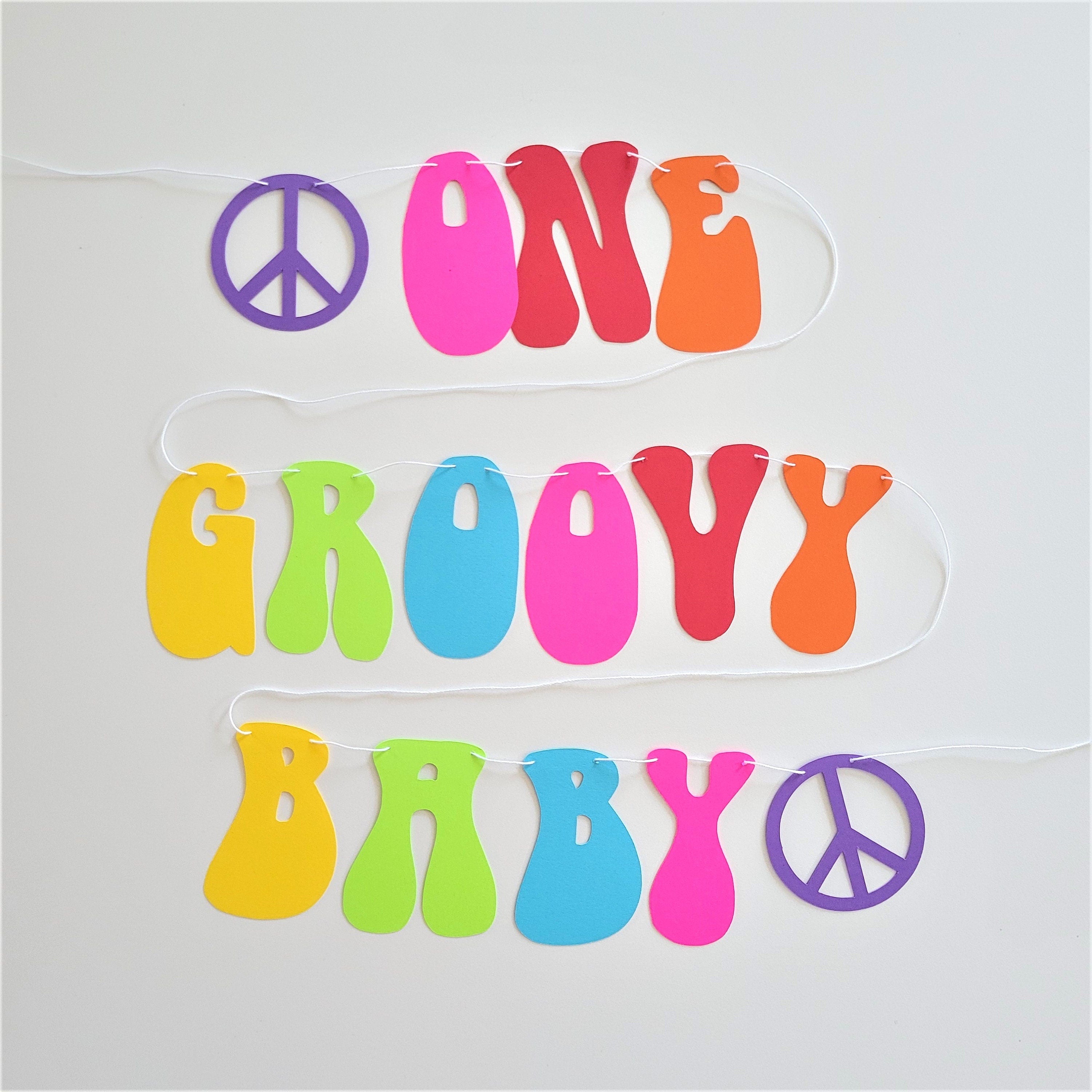 One Groovy Baby, 70s First Birthday, Groovy Baby, Groovy Highchair Banner, Groovy One, One Groovy Baby Highchair, Groovy Birthday Decoration