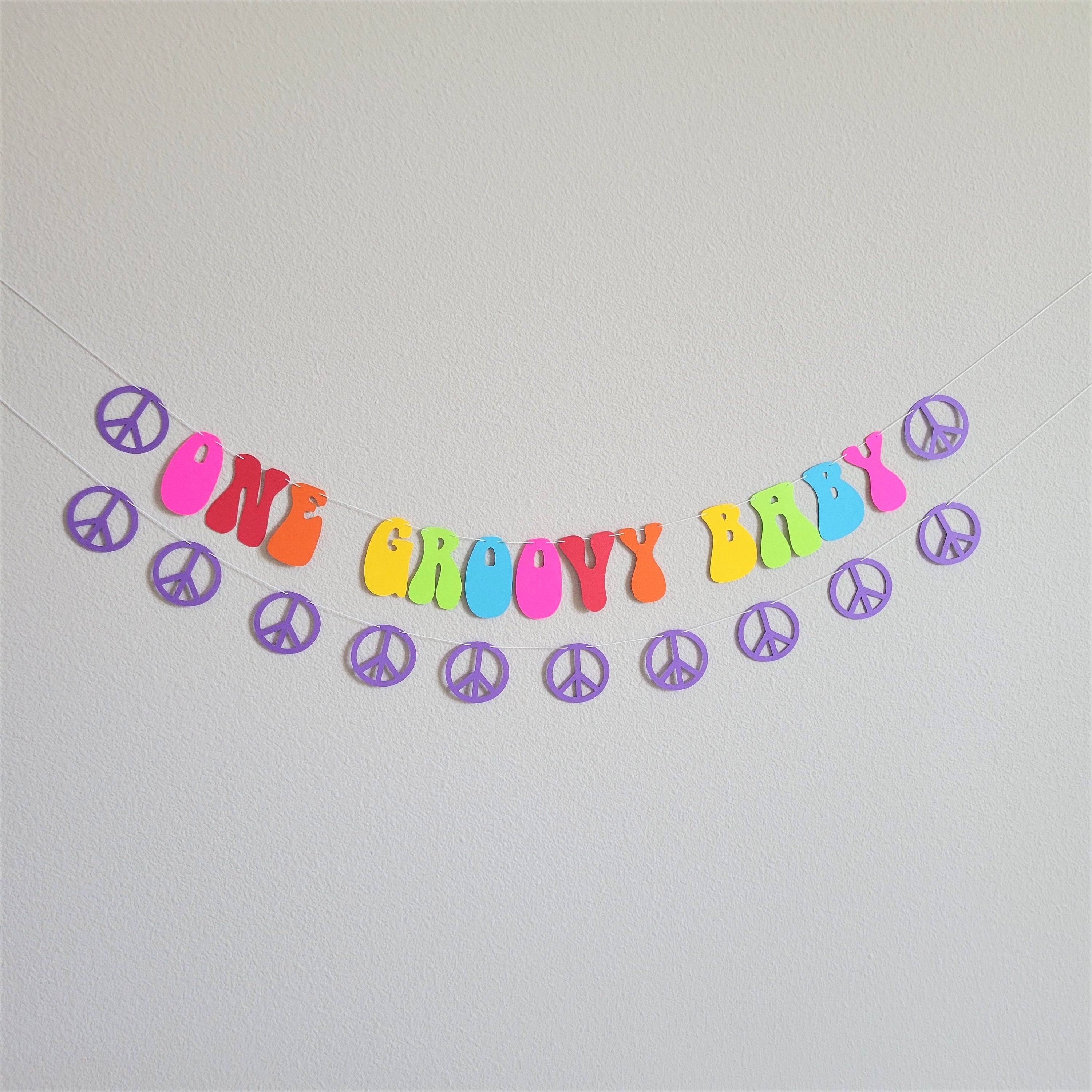 One Groovy Baby, 70s First Birthday, Groovy Baby, Groovy Highchair Banner, Groovy One, One Groovy Baby Highchair, Groovy Birthday Decoration