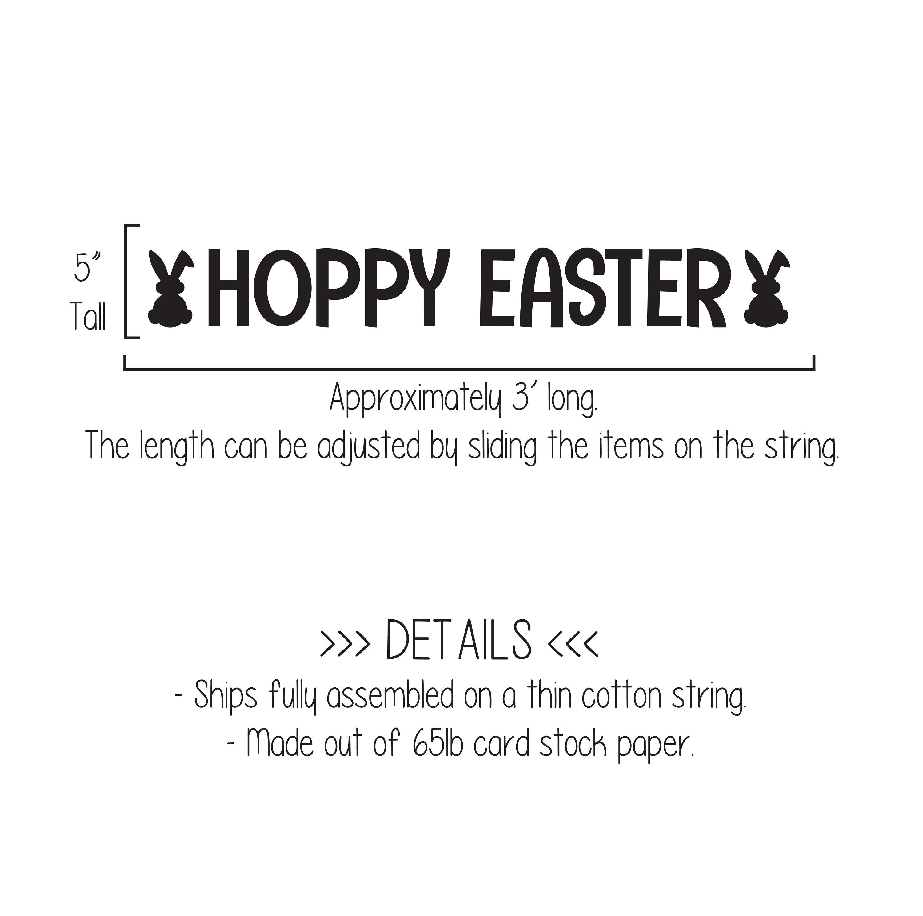 Hoppy Easter Banner, Easter Banner, Easter Decorations, Custom Easter Banner, Easter Bunny Garland, Bunny Banner