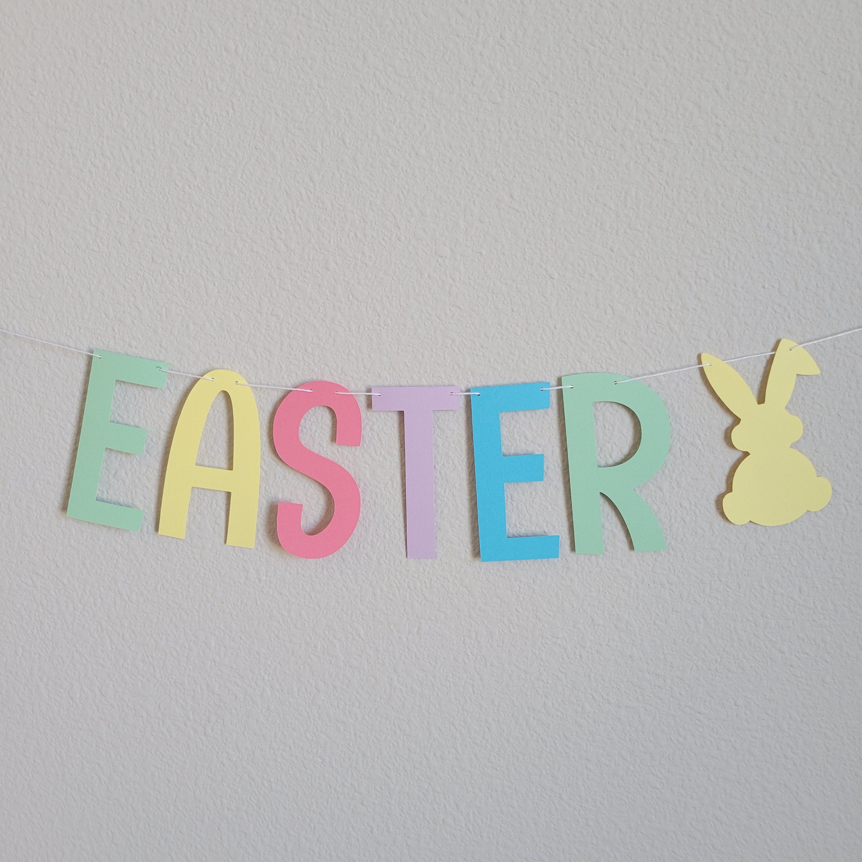 Hoppy Easter Banner, Easter Banner, Easter Decorations, Custom Easter Banner, Easter Bunny Garland, Bunny Banner
