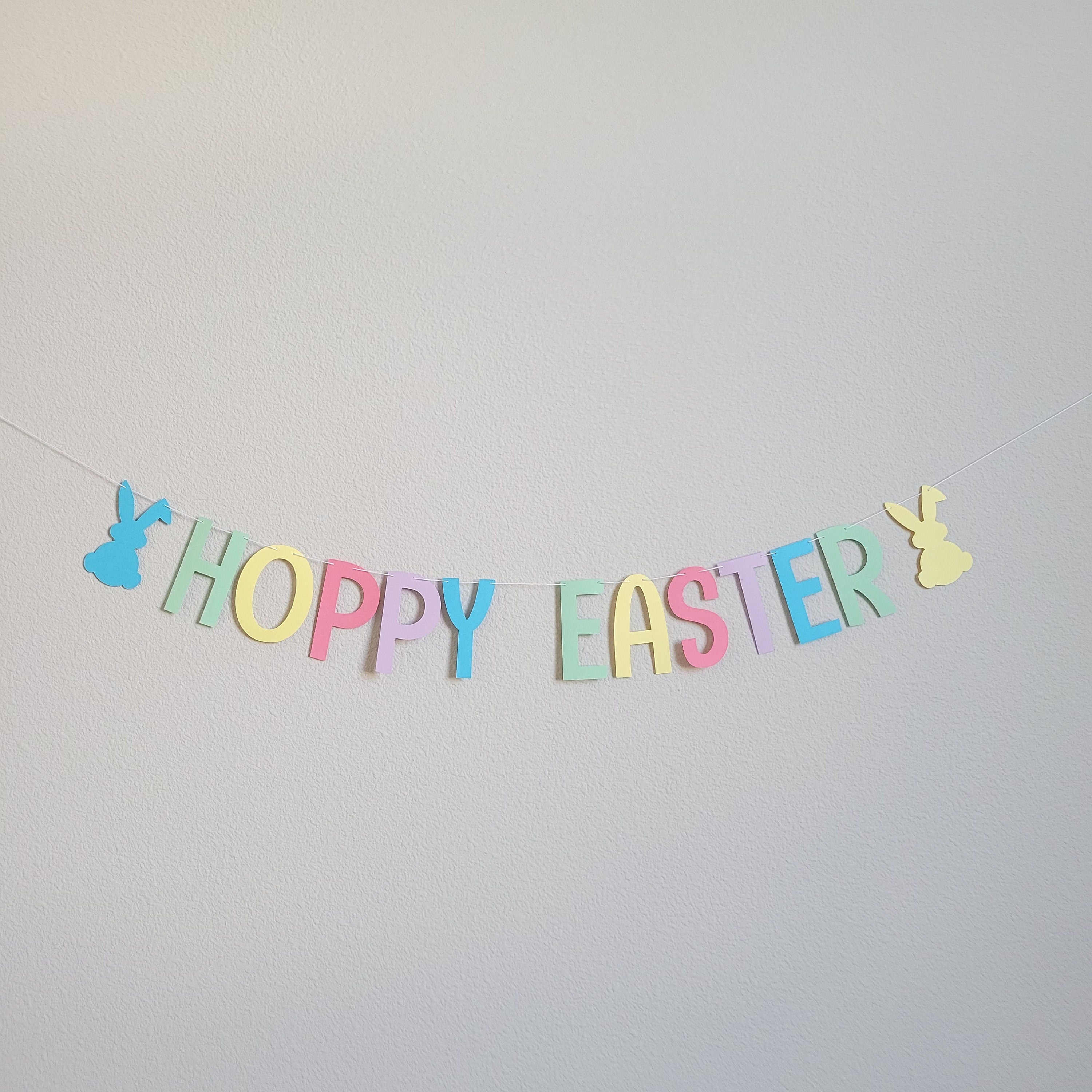 Hoppy Easter Banner, Easter Banner, Easter Decorations, Custom Easter Banner, Easter Bunny Garland, Bunny Banner