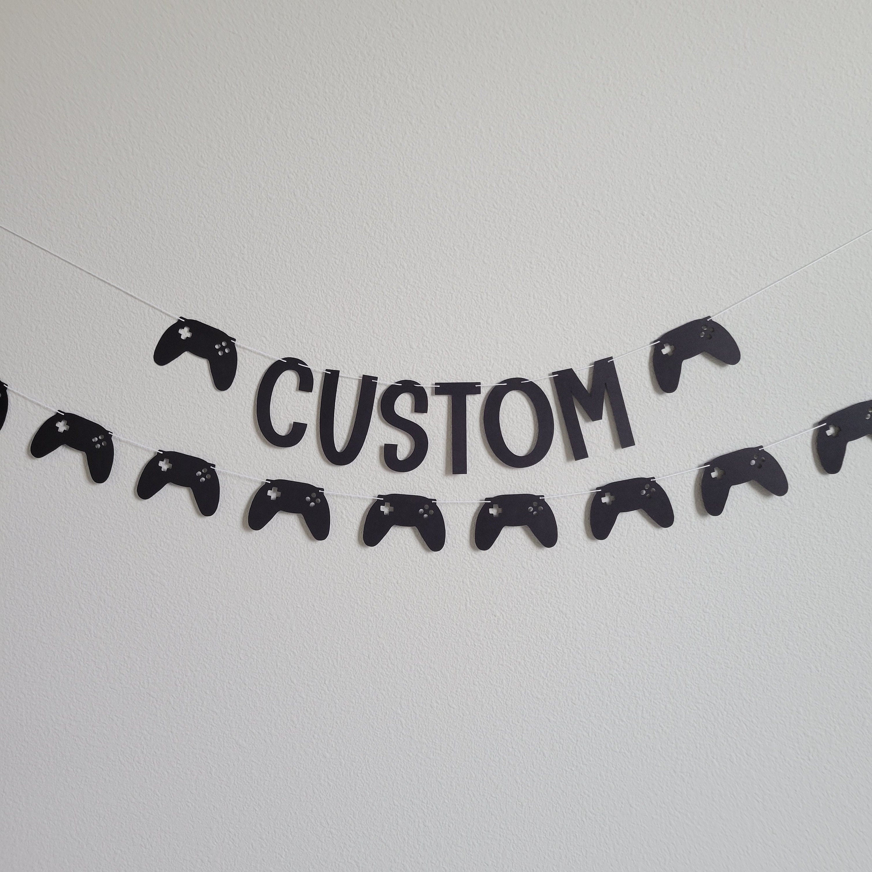Custom Gaming Banner, Gamer Birthday, Gaming Birthday Banner, 30th Birthday, Video Game Party, Level 20 Unlocked, Controller Banner