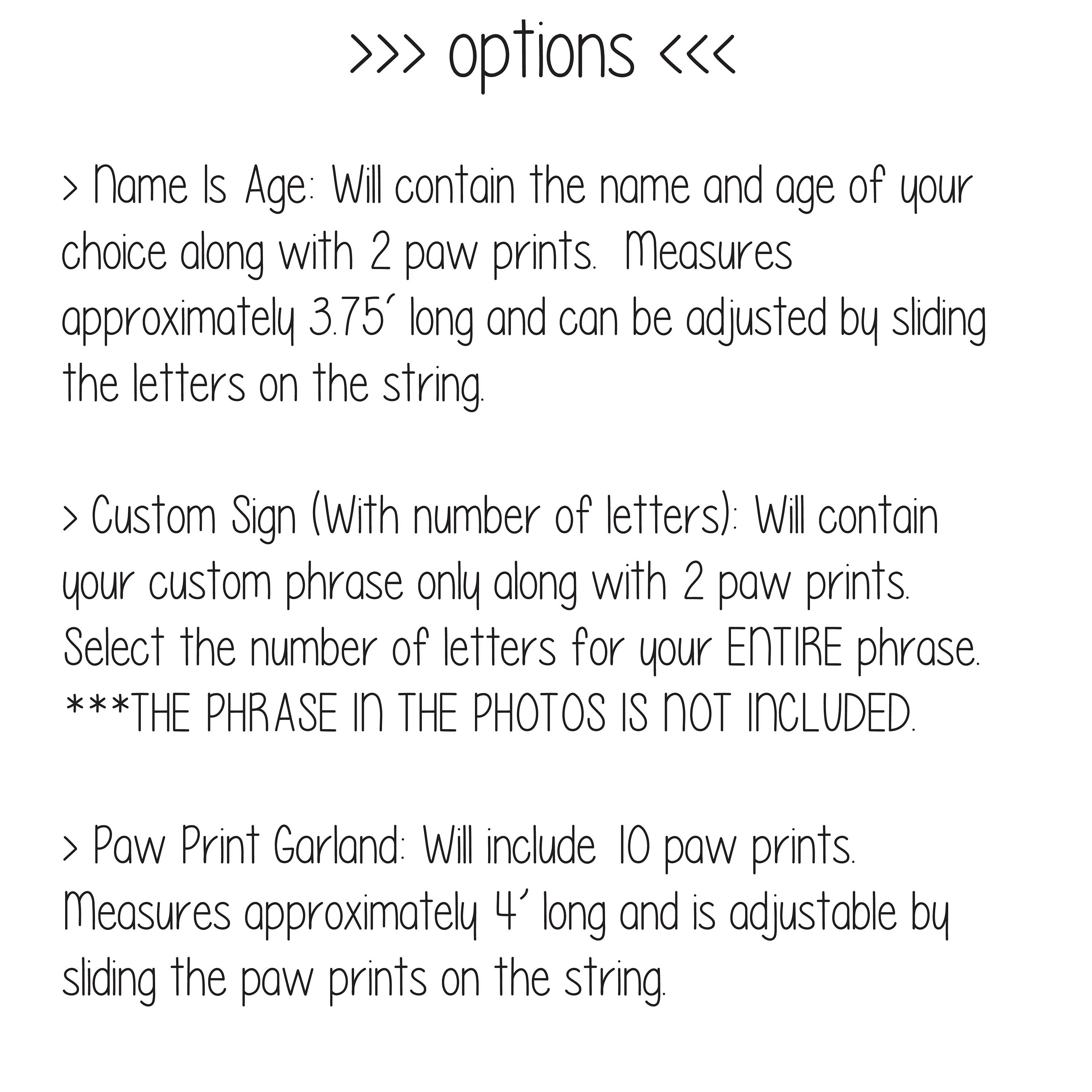 Paw Print Banner, Paw Print Garland, Dog Birthday Party, Cat Birthday Party, Custom Paw Print Banner, Paw Decorations