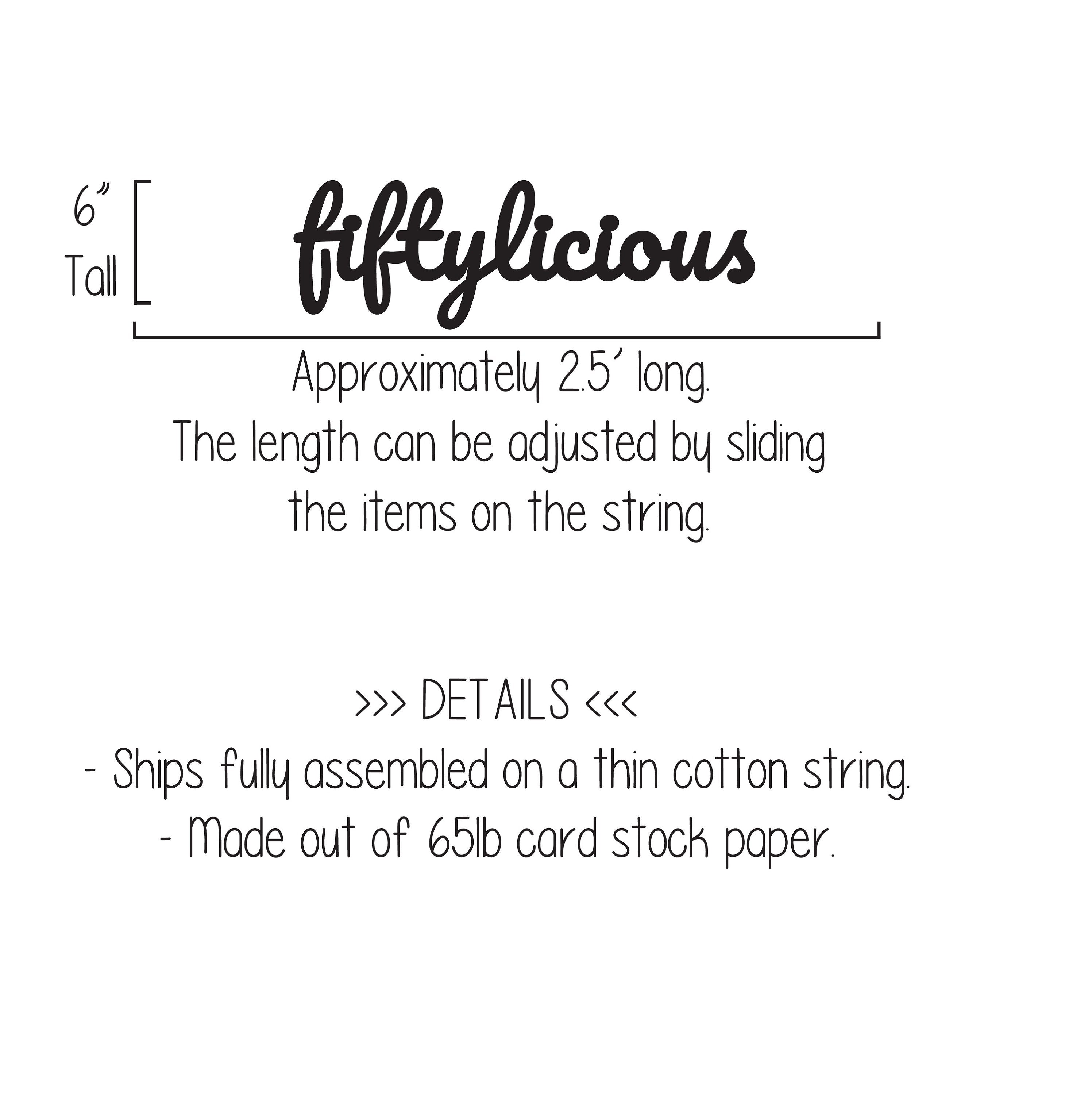 Fiftylicious, 50th Birthday, 50th Birthday Banner, Fiftylicious Banner, 50th Birthday Party, 50th Birthday Party Decor