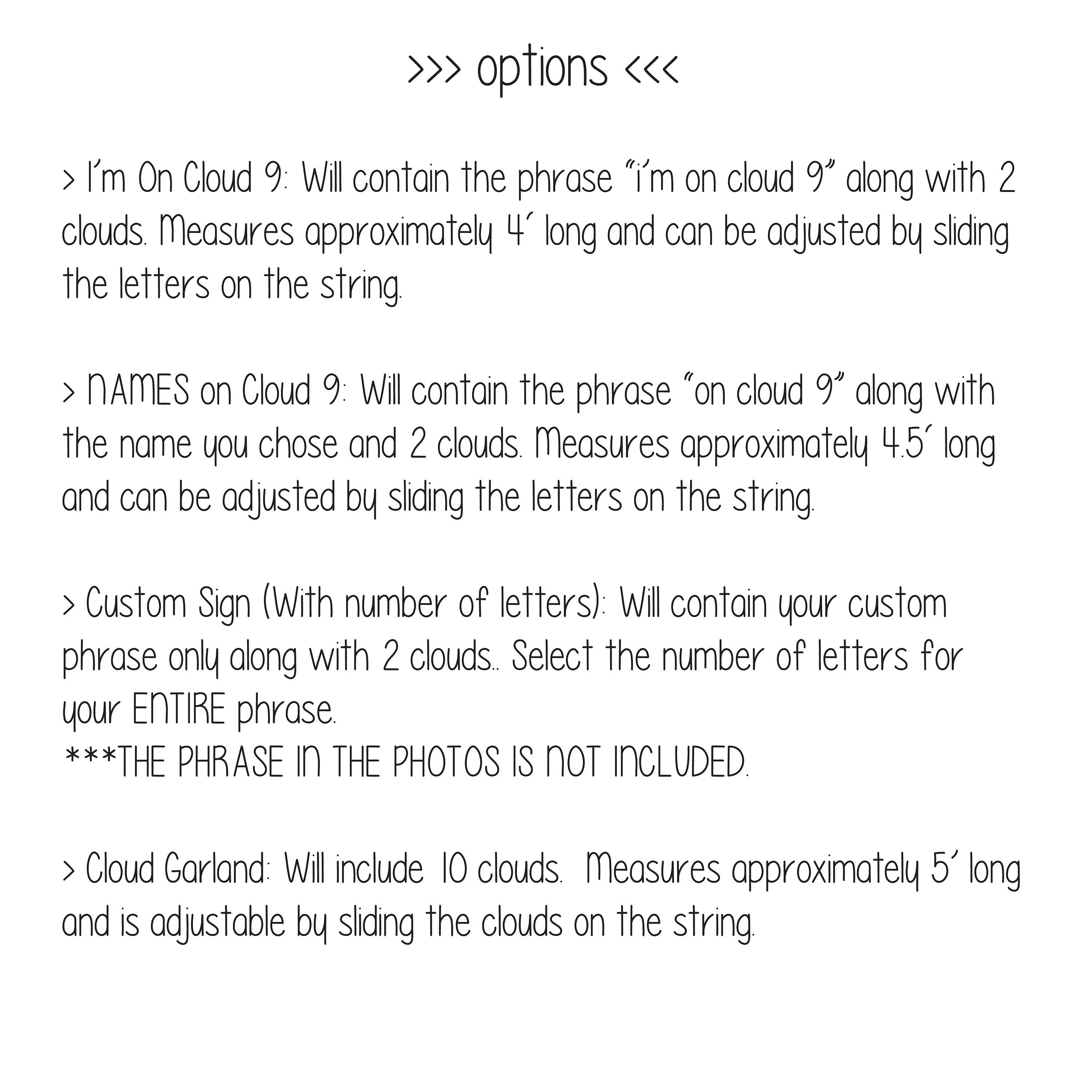 I&#39;m On Cloud 9, Names On cloud 9, I&#39;m On Cloud 9 Banner, Custom Cloud 9 Banner, Personalized I&#39;m On Cloud 9 Banner