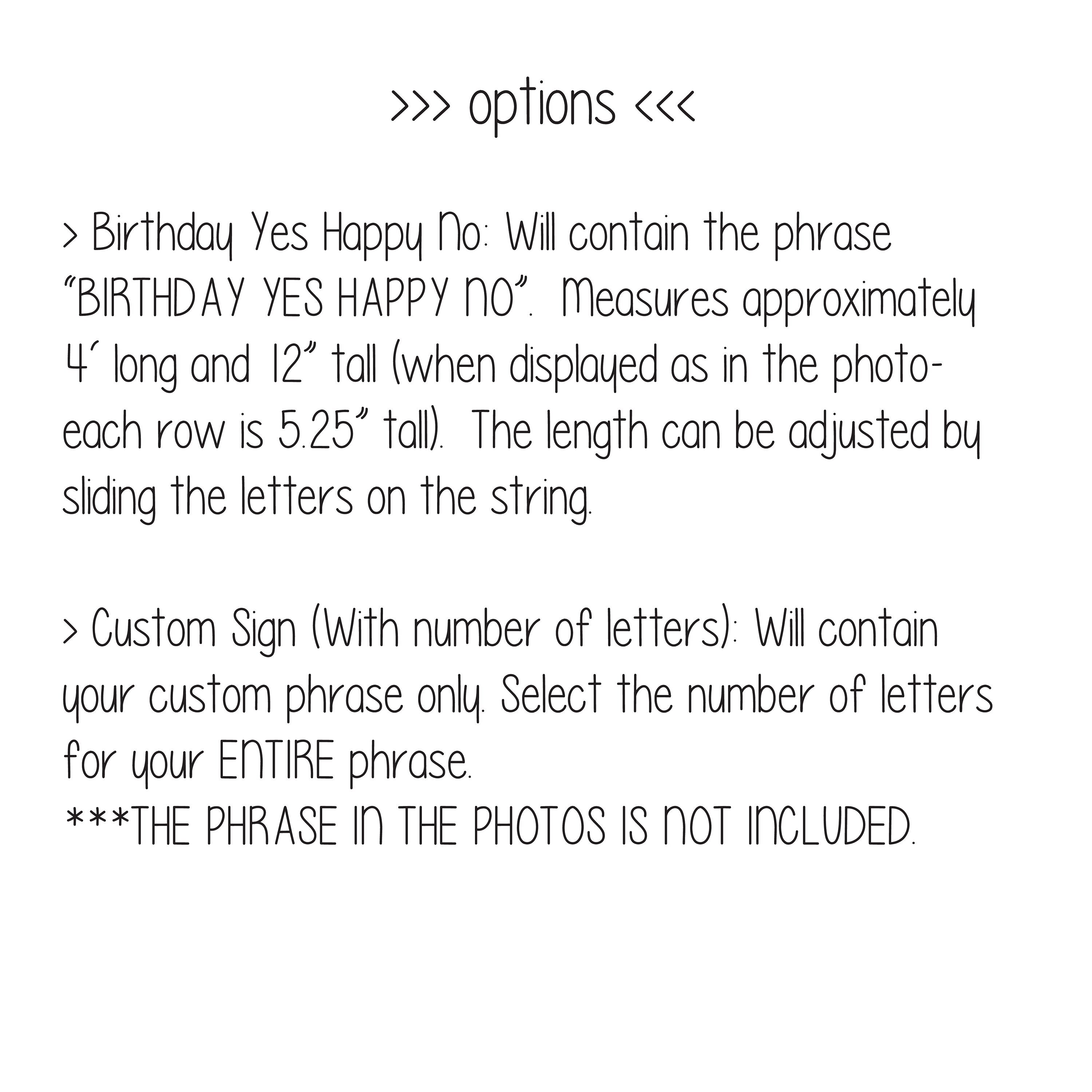 Birthday Yes Happy No, Birthday Yes Happy No Banner, Customizable Birthday Banner, Black Birthday Banner