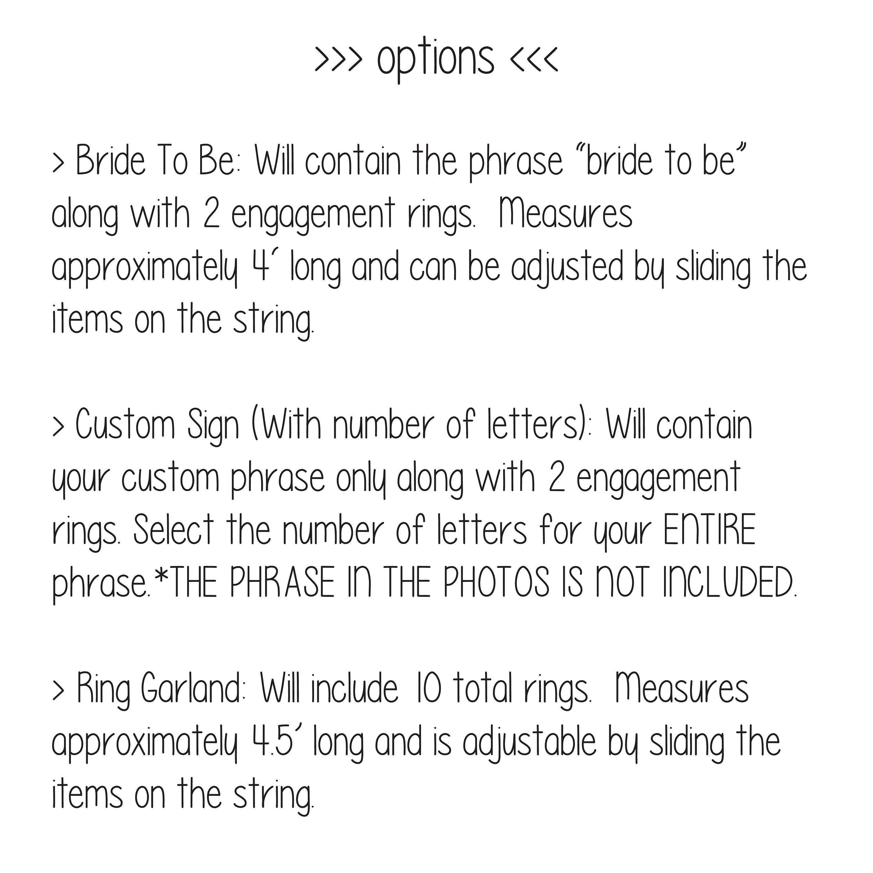 Bride To Be, Bride To Be Banner, Bachelorette Party, Bridal Shower, Bachelorette Party Sign, Custom Bride Banner, Custom Ring Banner