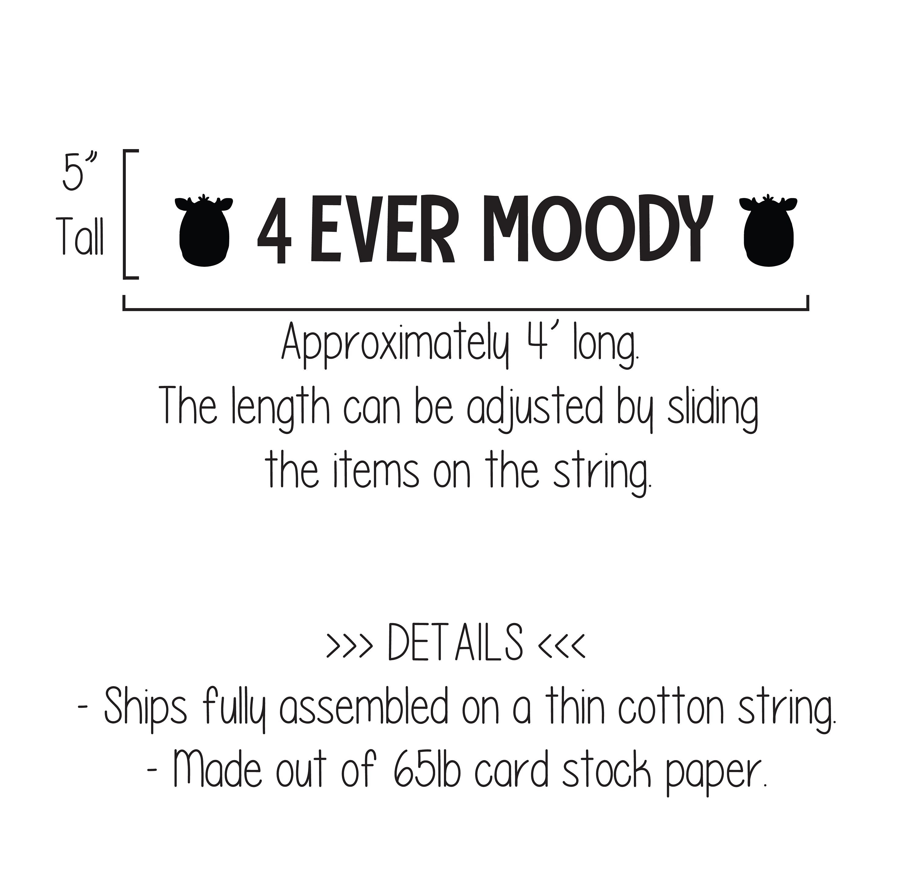 4 Ever Moody, 4th Birthday Banner, Cow Themed 4th Birthday, 4th Birthday Party, Custom Cow Banner