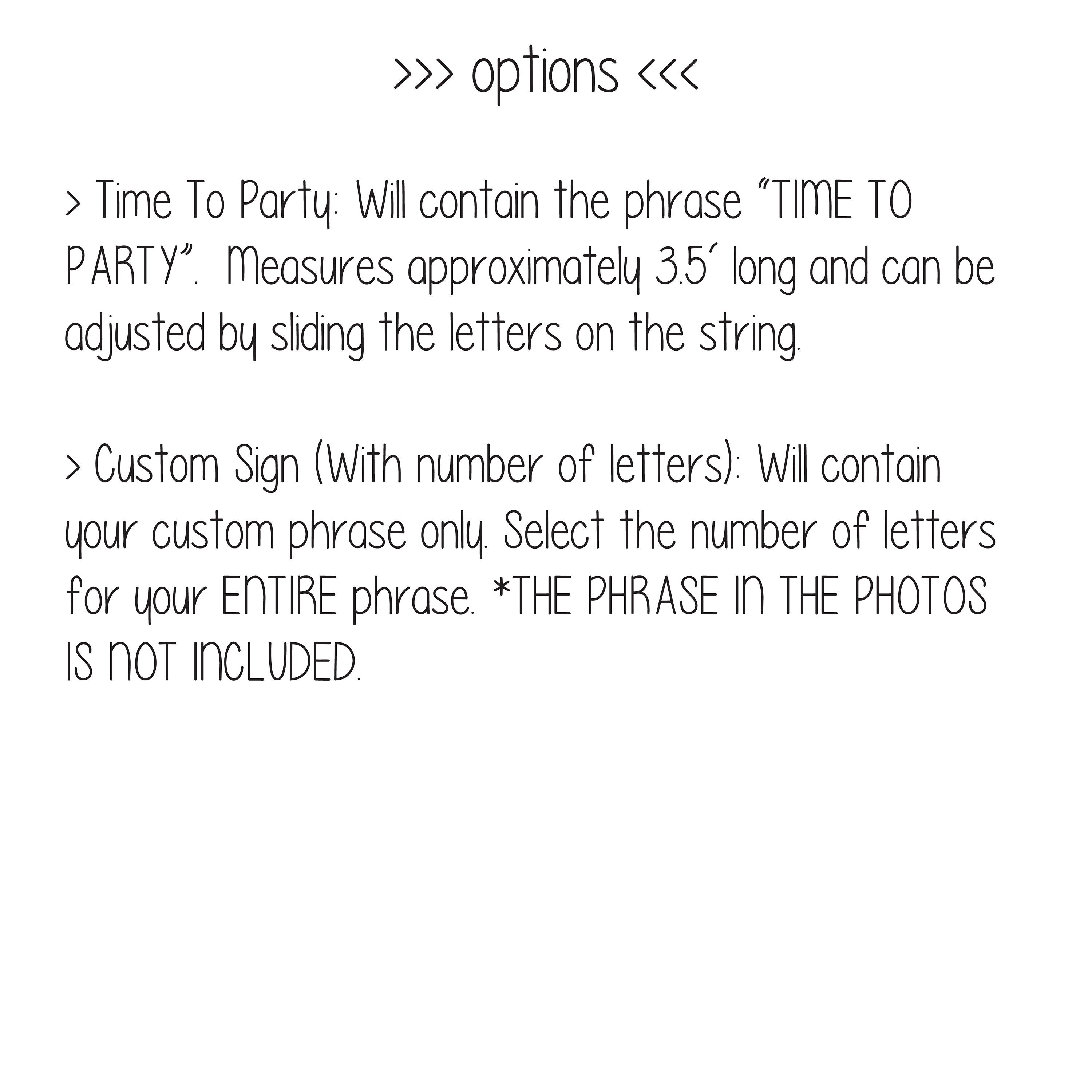 Time To Party, Time To Party Banner, Birthday Banner, Celebration Banner, Graduation Banner, Reusable Banner