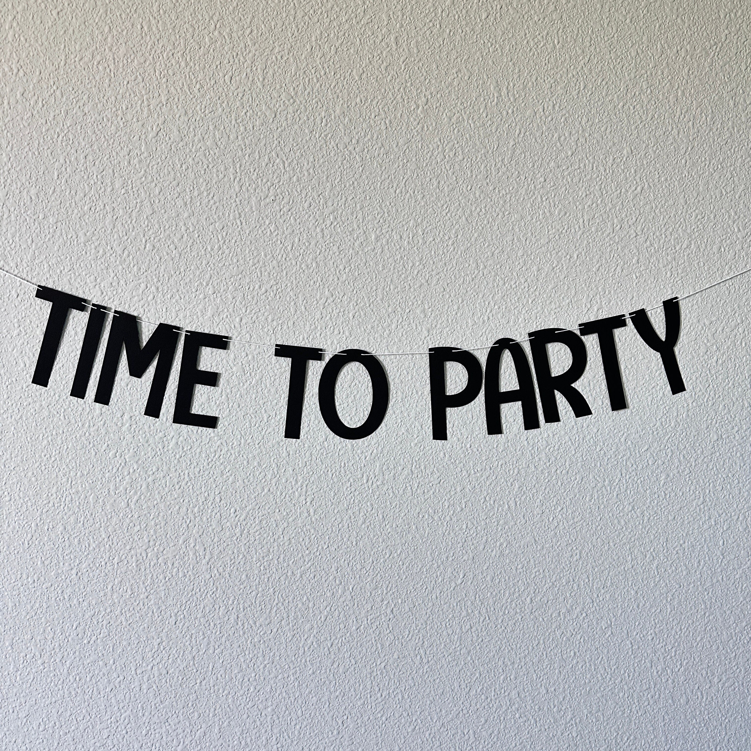 Time To Party, Time To Party Banner, Birthday Banner, Celebration Banner, Graduation Banner, Reusable Banner