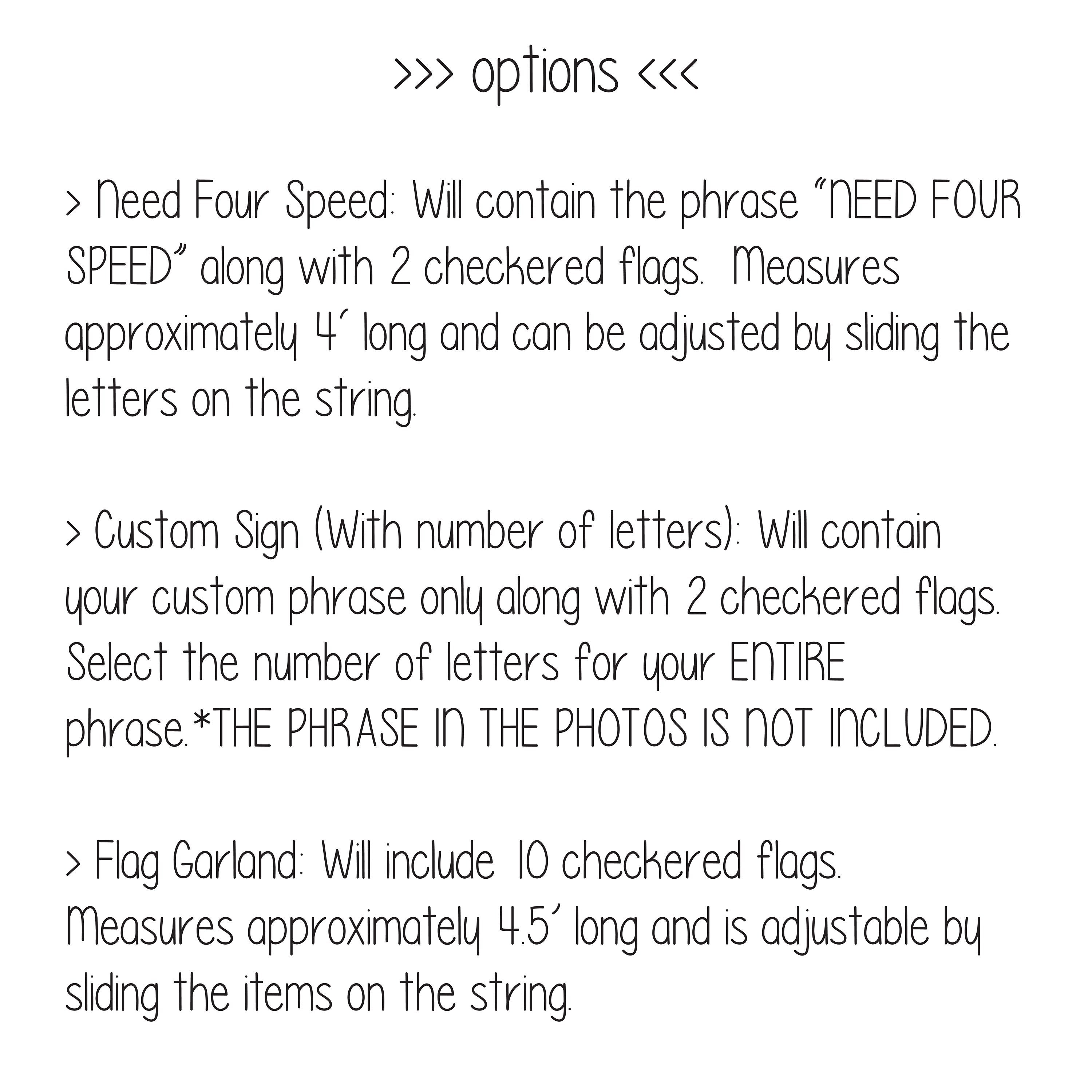 Flag Garland, Flag Banner, Racing Birthday Decorations, Need Four Speed Banner, Need For Speed, Racecar Birthday