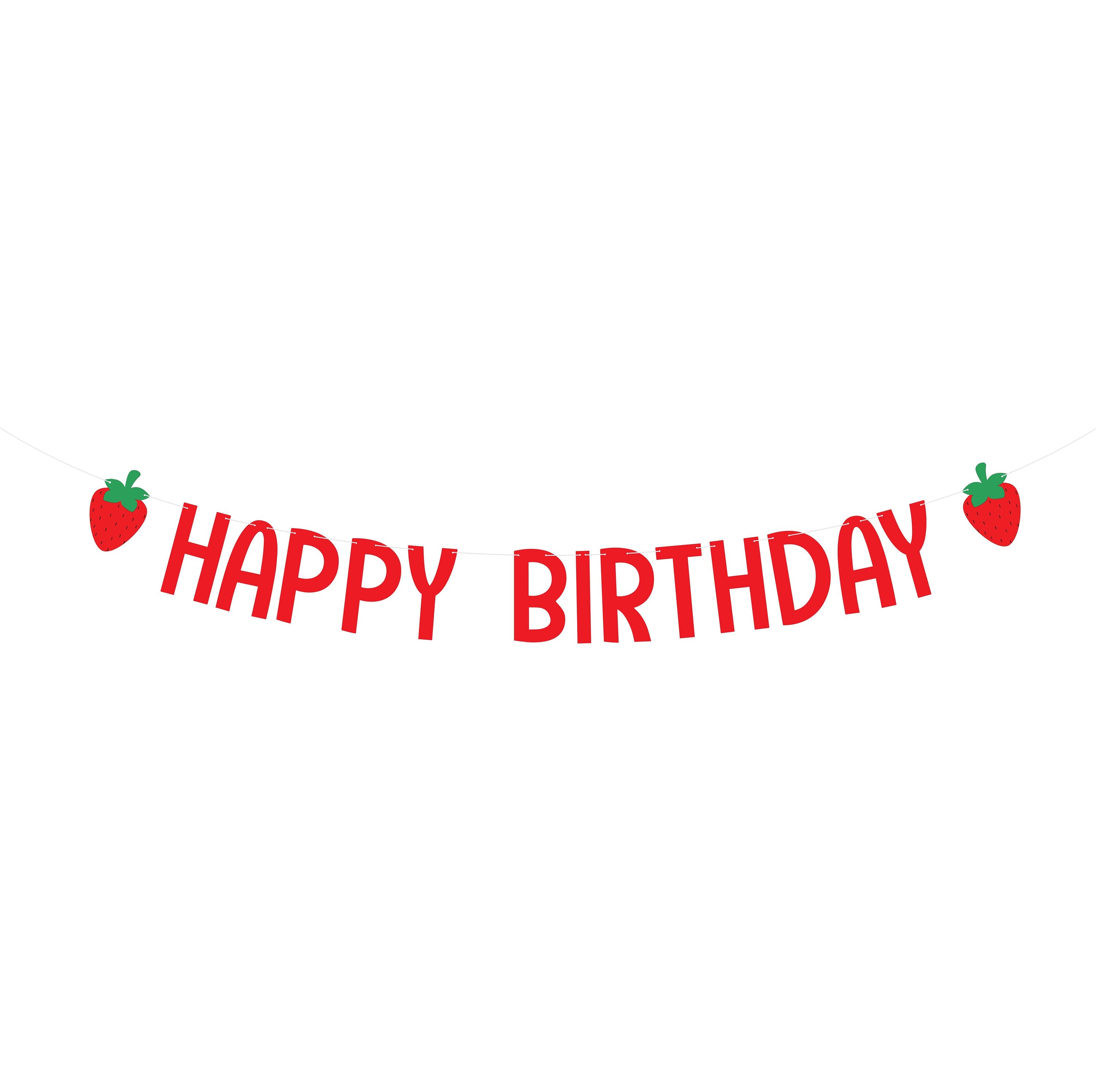 Strawberry Garland, Strawberry Banner, Strawberry Birthday Banner, Custom Strawberry Banner, Strawberry Decorations, Strawberry Party