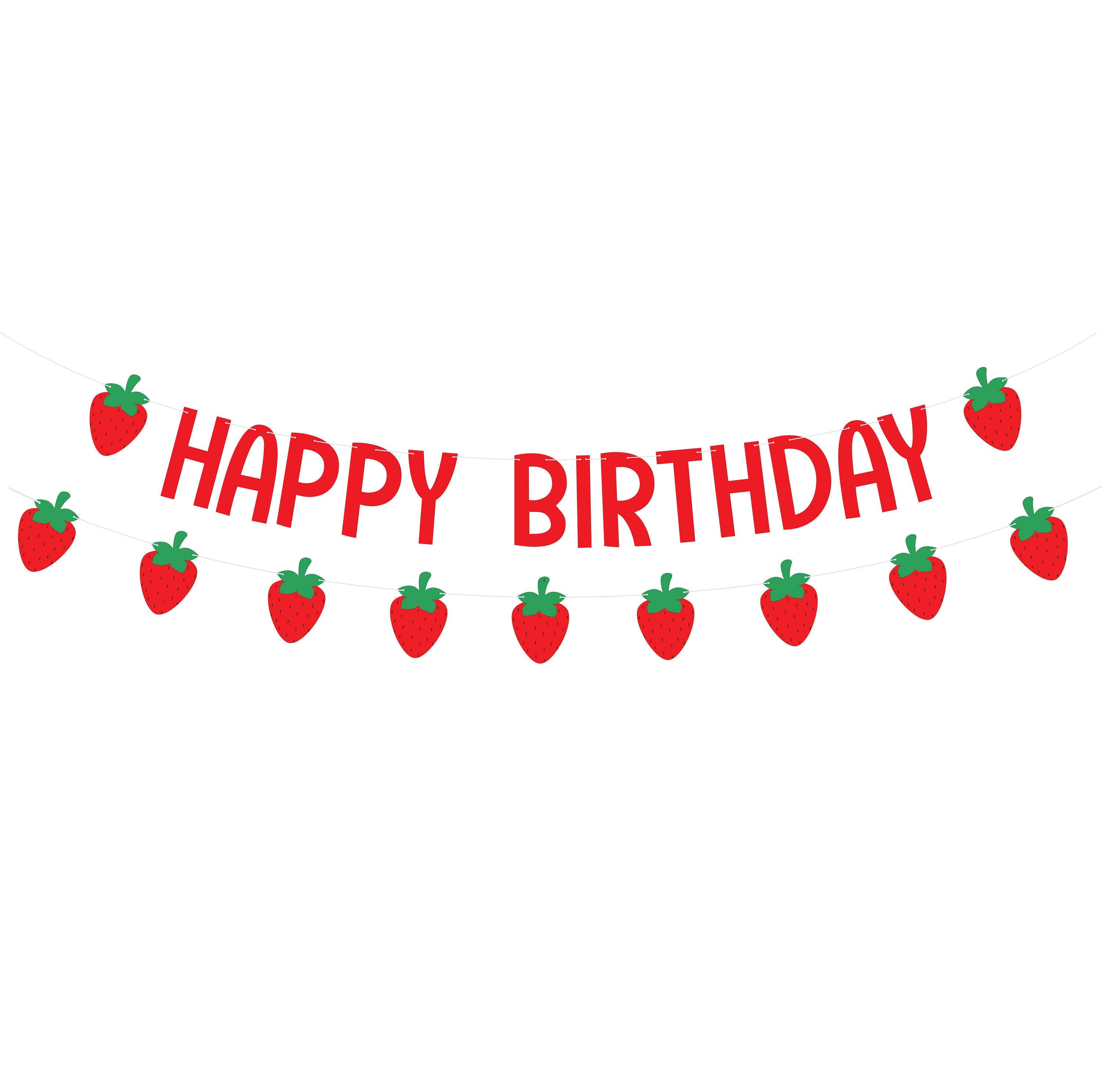 Strawberry Garland, Strawberry Banner, Strawberry Birthday Banner, Custom Strawberry Banner, Strawberry Decorations, Strawberry Party