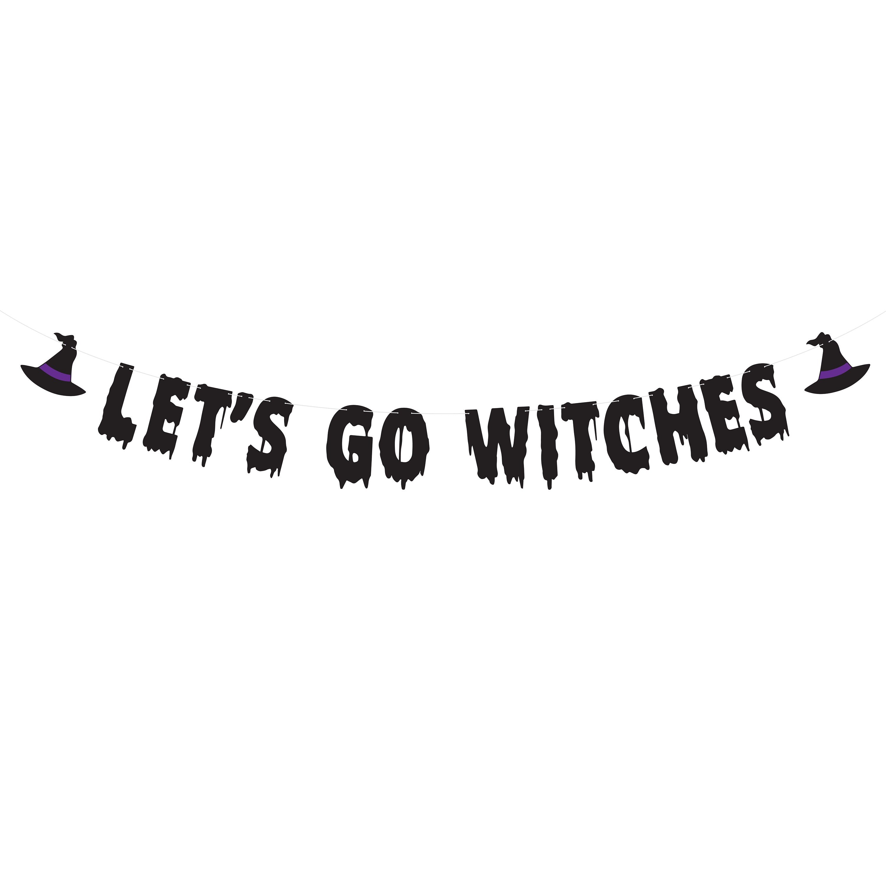 Witch Hat Garland, Witch Banner, Let&#39;s Go Witches, Let&#39;s Go Witches Banner,  Witch Bachelorette, October Bachelorette, Girl&#39;s Trip Banner