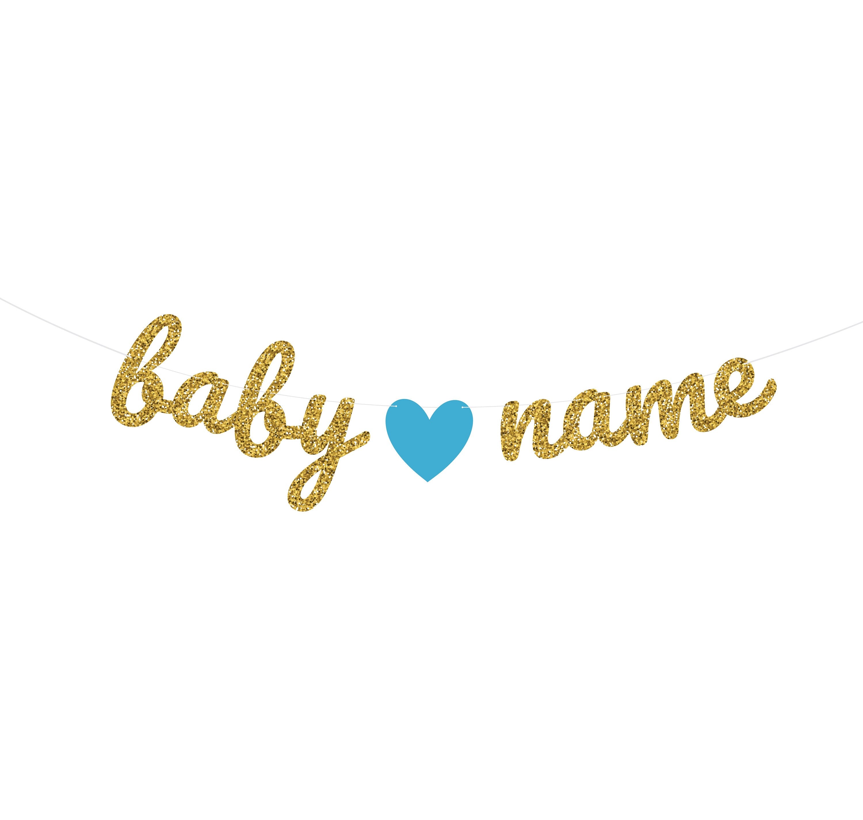Baby Name Banner, Custom Baby Name Banner, Baby Shower Banner, Baby Boy