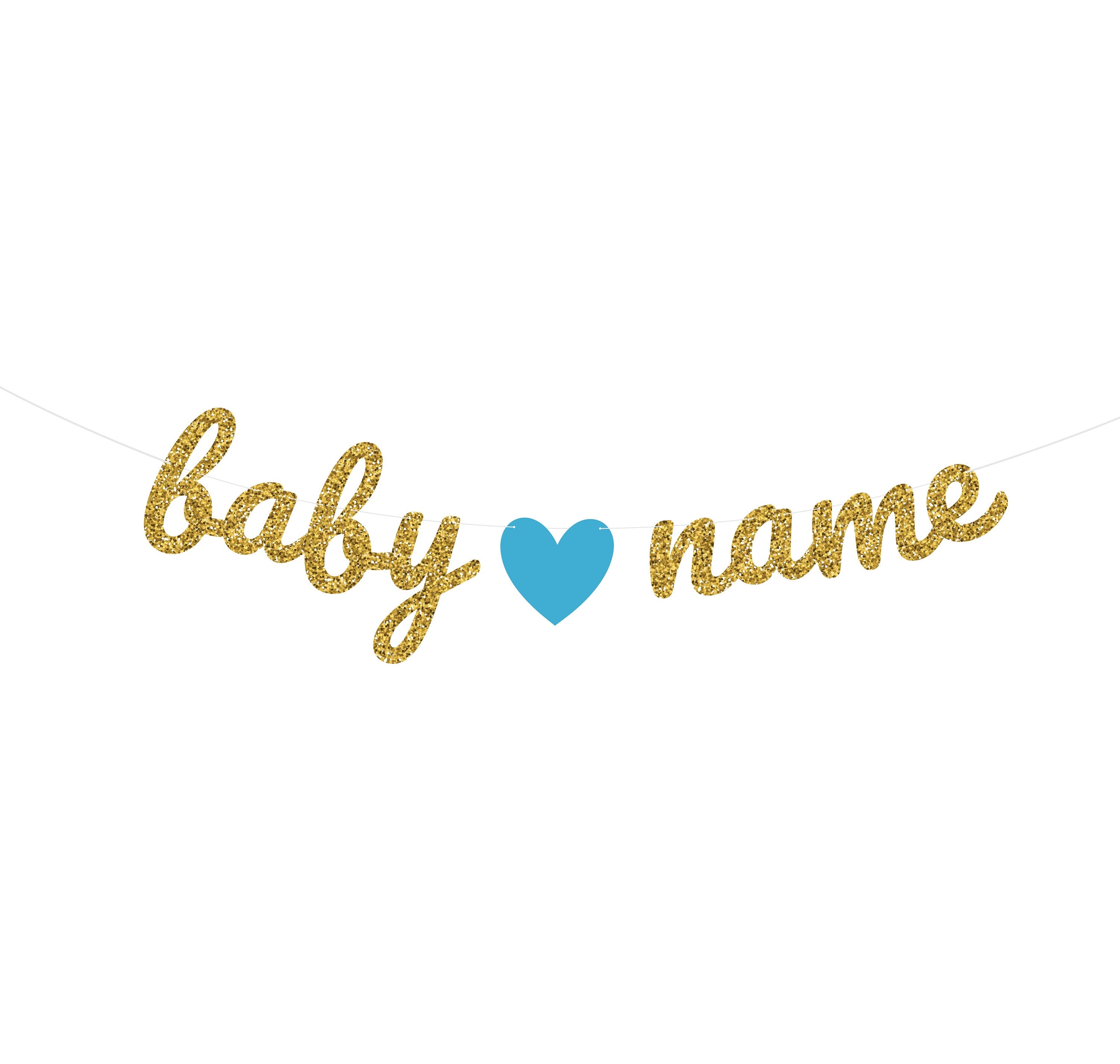 Baby Name Banner, Custom Baby Name Banner, Baby Shower Banner, Baby Boy