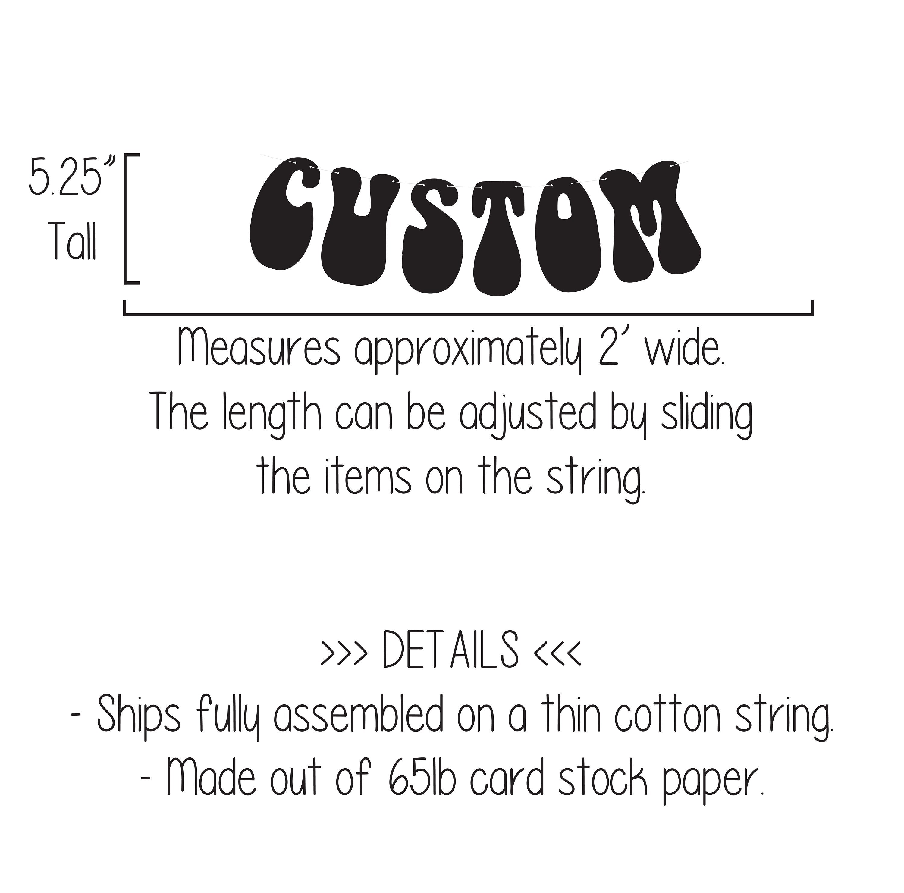 Custom Banner, Custom Retro Banner, Custom Groovy Banner, 70s, Retro Theme, Retro Decorations