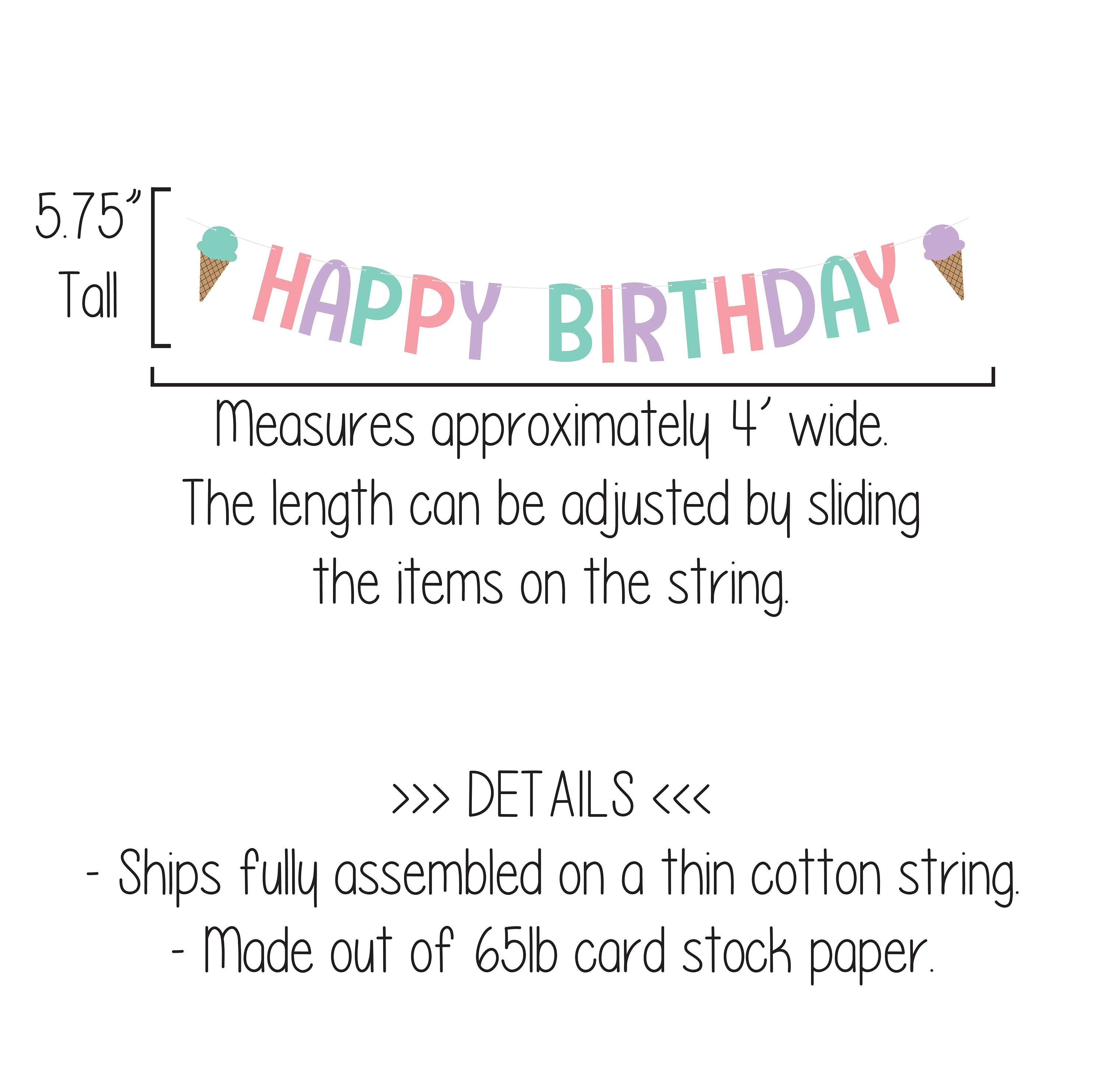 Ice Cream Birthday Party Decorations, Ice Cream Cone Birthday Banner, Ice Cream Party Ideas, Birthday Party Decorations, Summer Birthday