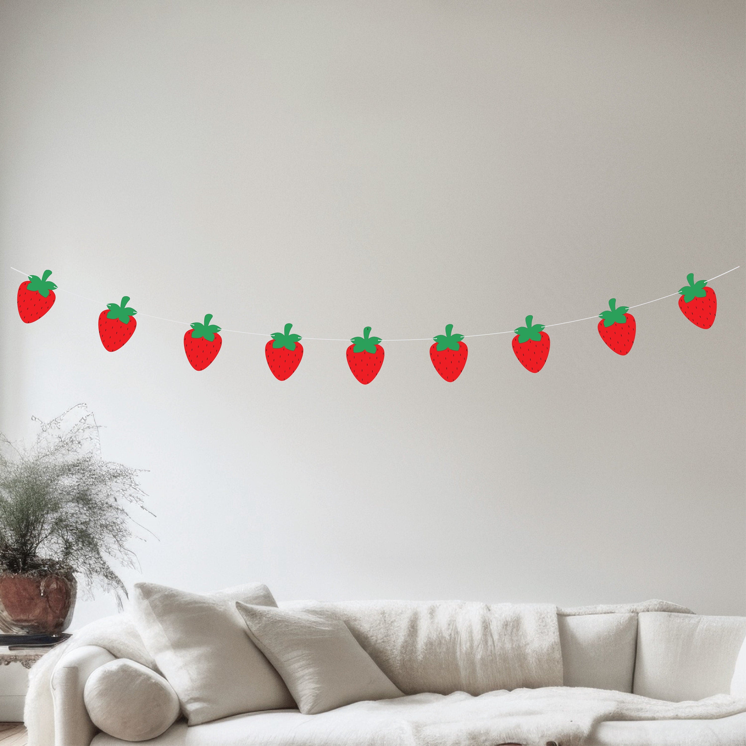 Strawberry Garland, Strawberry Banner, Strawberry Birthday Banner, Custom Strawberry Banner, Strawberry Decorations, Strawberry Party