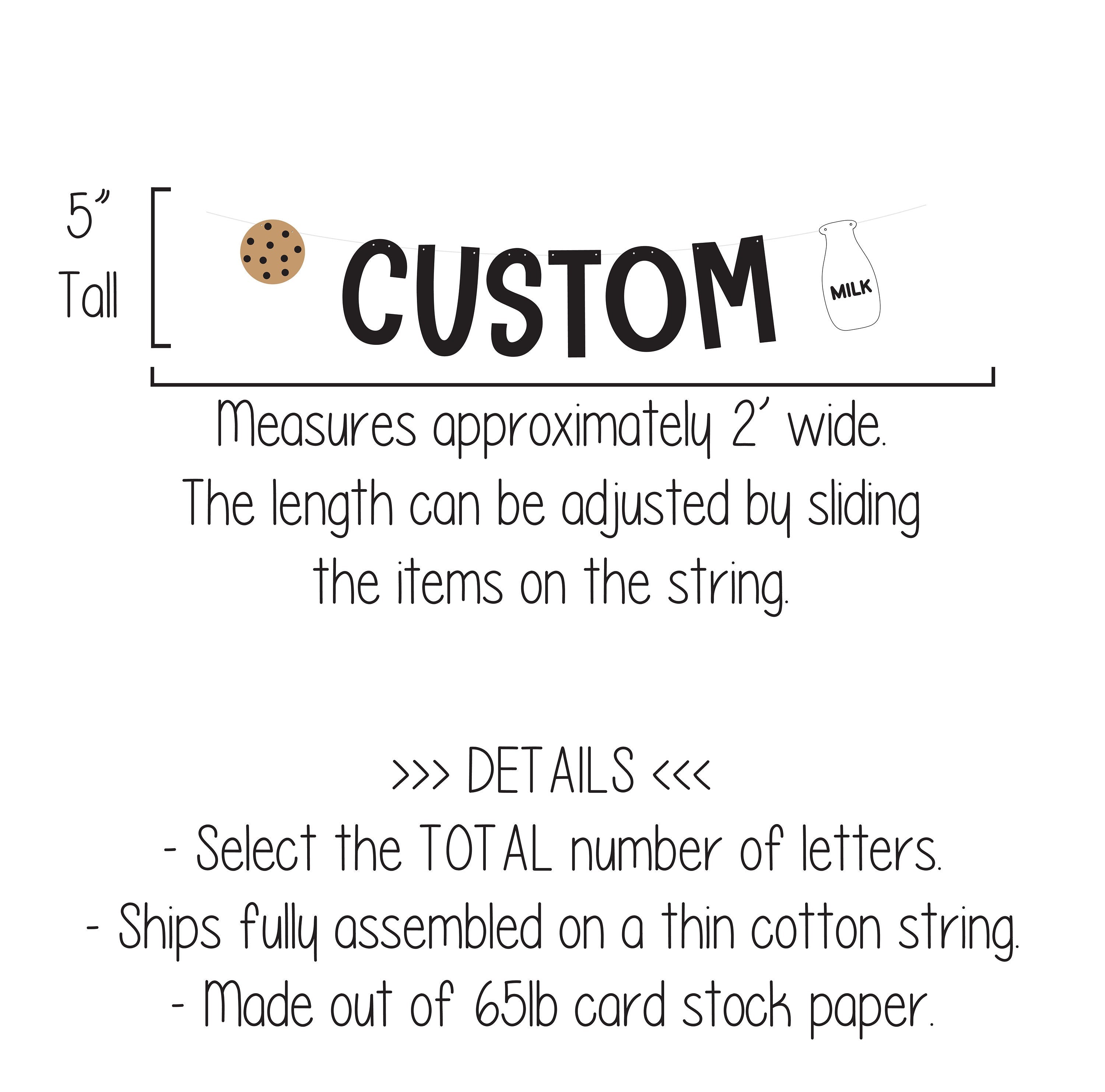 Custom Milk and Cookies Banner, Cookie Party Decorations, Cookies and Milk Decorations, Custom Cookie Banner, Cookie Decorations