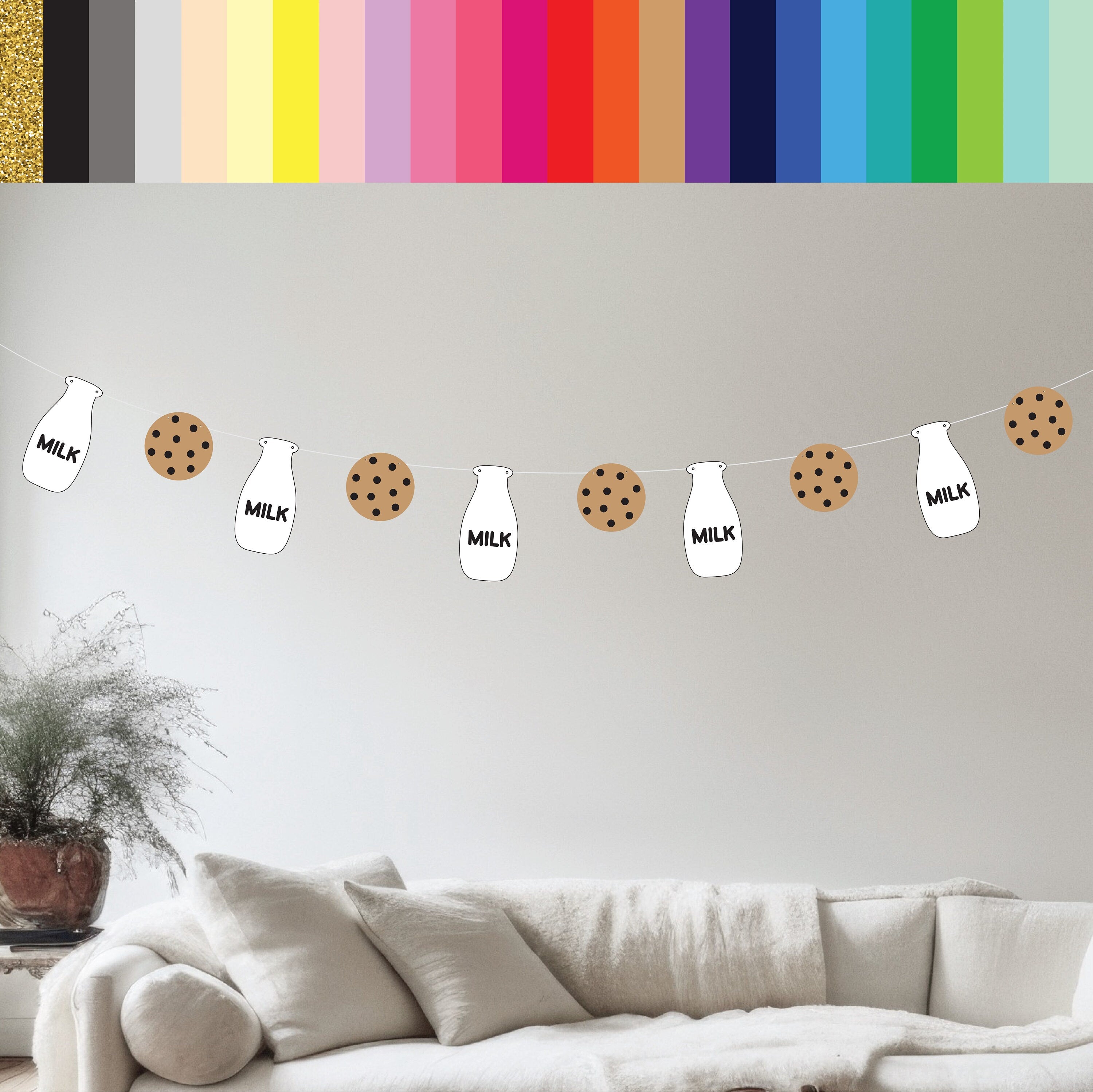 Custom Milk and Cookies Banner, Cookie Party Decorations, Cookies and Milk Decorations, Custom Cookie Banner, Cookie Decorations