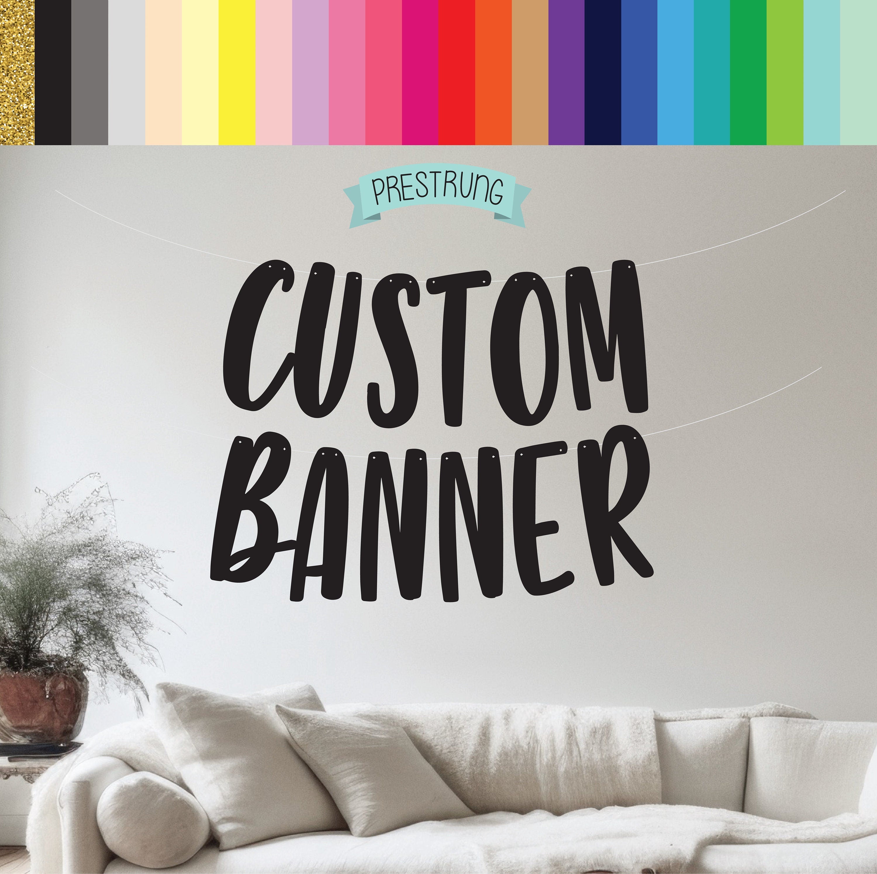 Custom Banner, Custom Black Banner, Customizable Banner, Personalized Banner, Customizable Banner, Party Banner