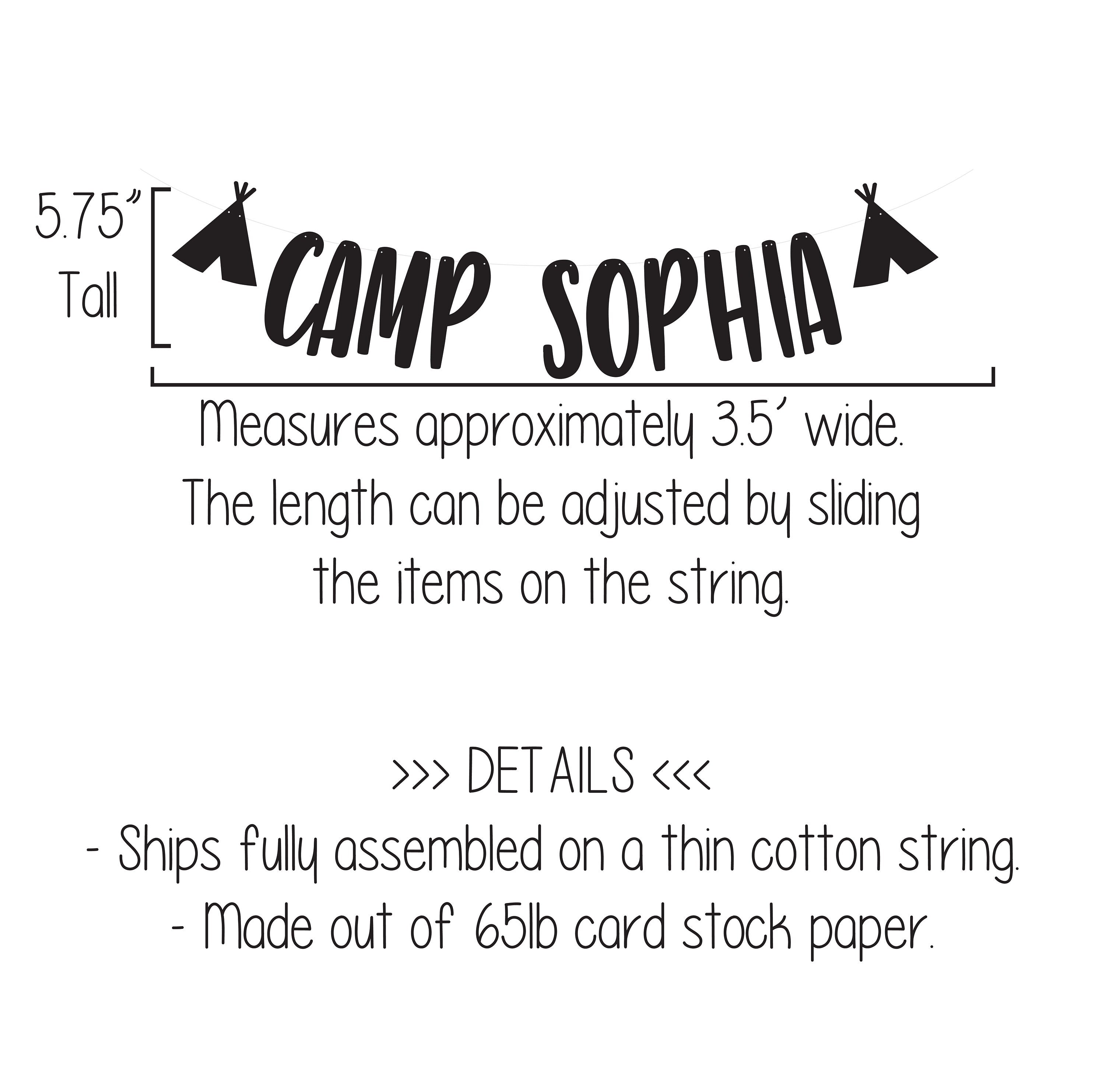 Custom Camp Name Banner, Camp Banner, Custom Camp Banner, Camp Party, Camp Decorations, Camp Banner, Custom Banner