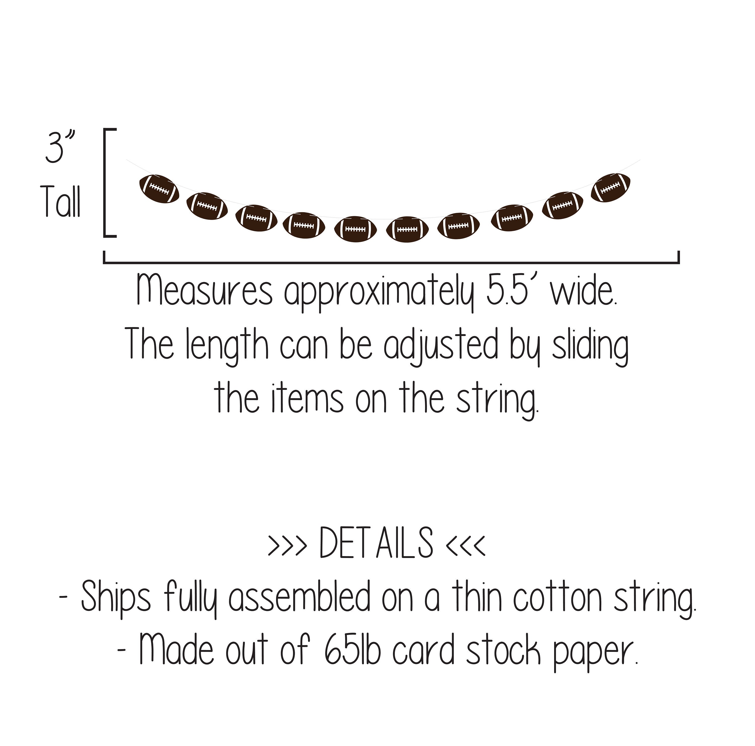 Football Happy Birthday Banner, Football Birthday, Custom Football Banner, Superbowl Party Decor, Football Party Decorations