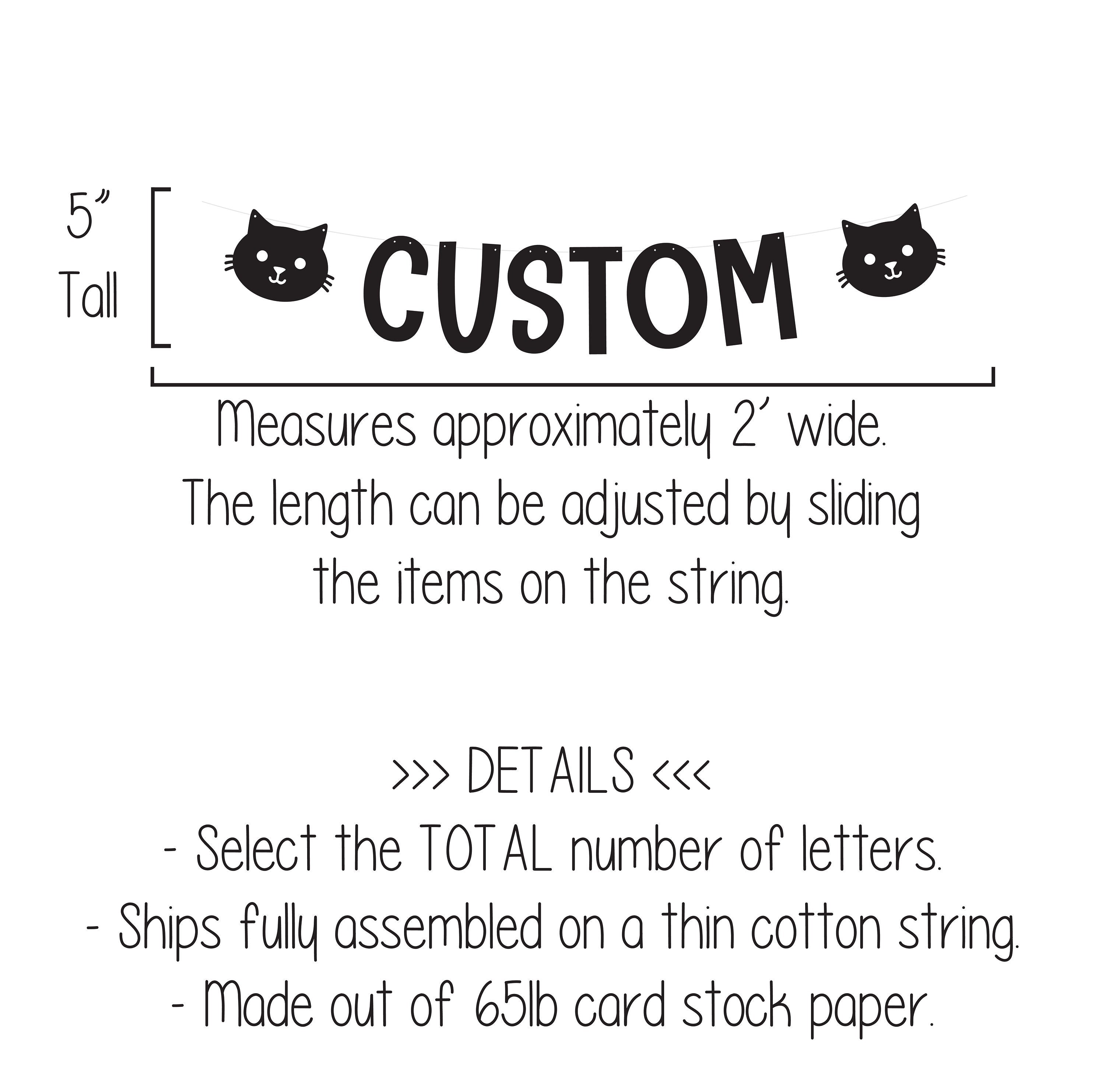 Custom Cat Banner, Cat Banner, Cat Decorations, Cat Party Banner, Cat Party Decorations, Cat Birthday, Cat Themed Party, Cat Birthday Sign