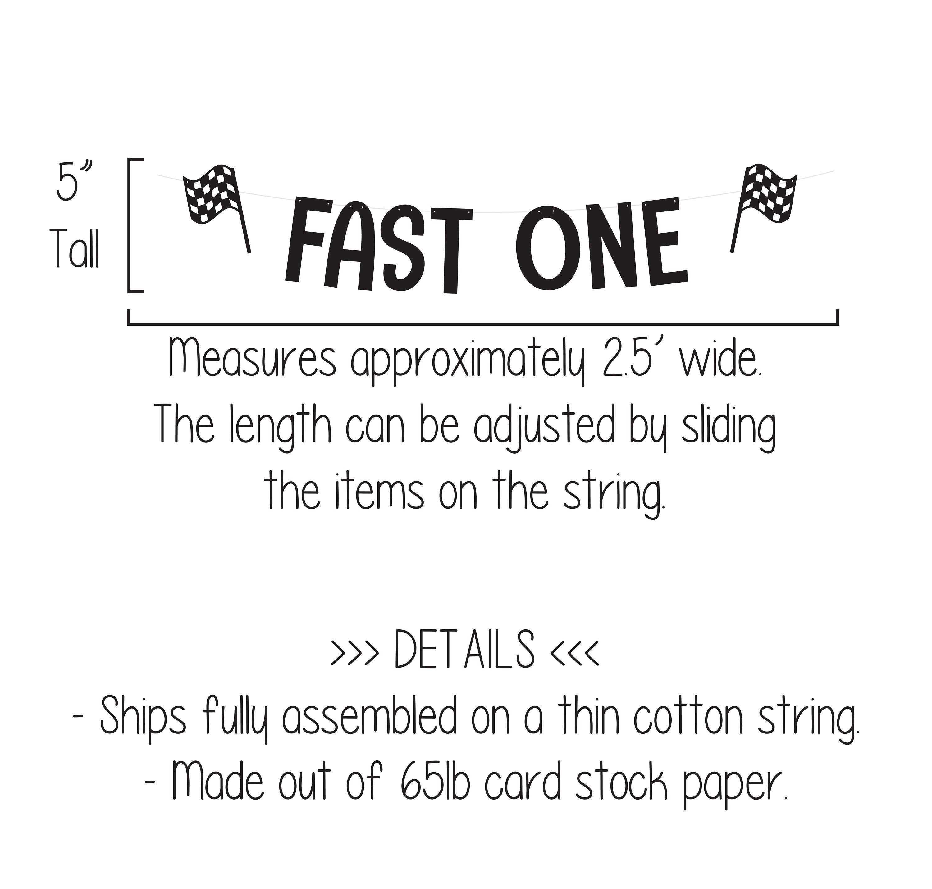 Fast One, Fast One Banner, Fast One Theme, Racing Decorations, Race Car Birthday Party, Racing Birthday Party, Custom Racing Banner