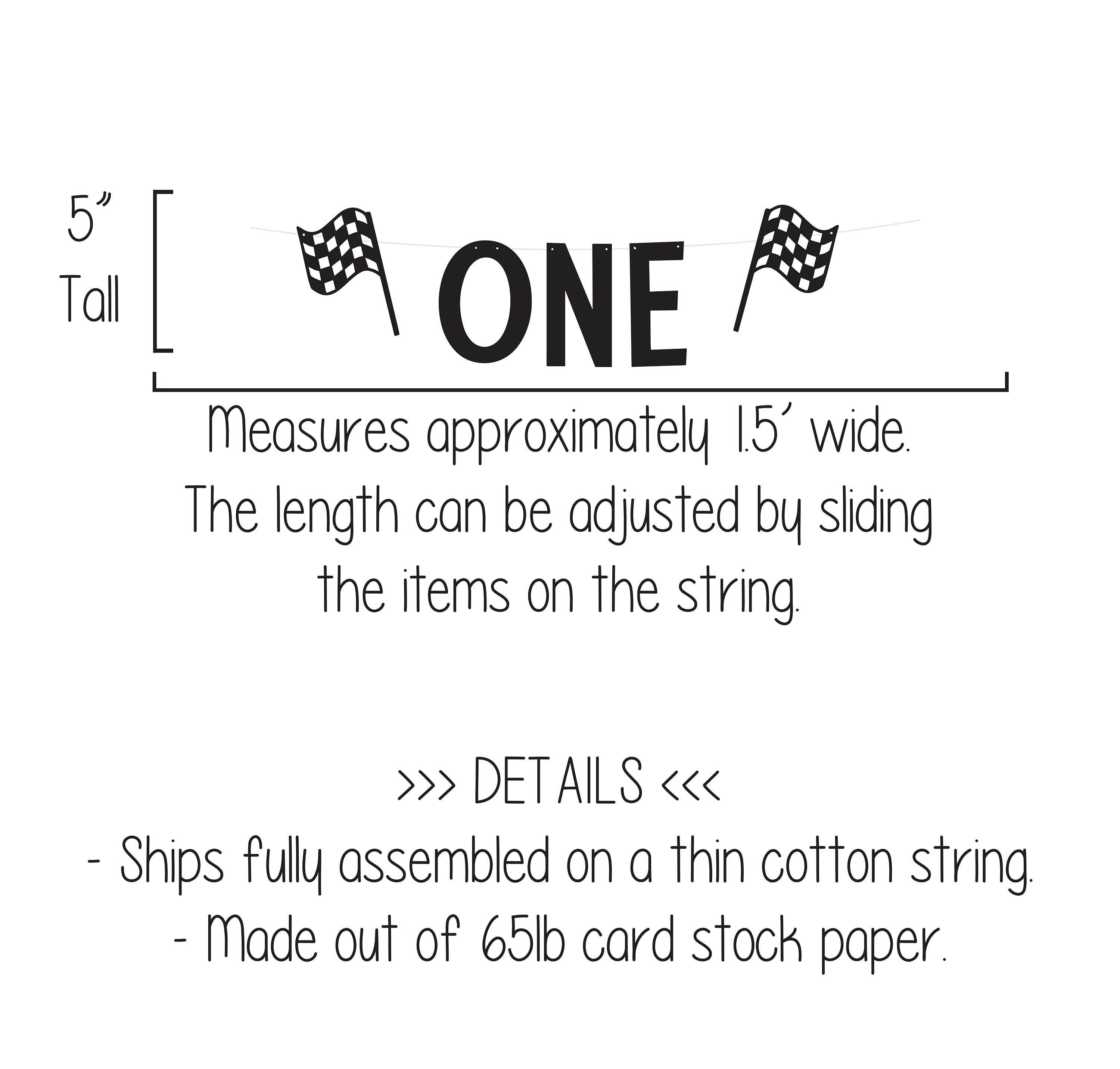 One, One Banner, One Highchair Banner, 1st Birthday, Racing Decorations, Racing Birthday Party, Custom Racing Banner